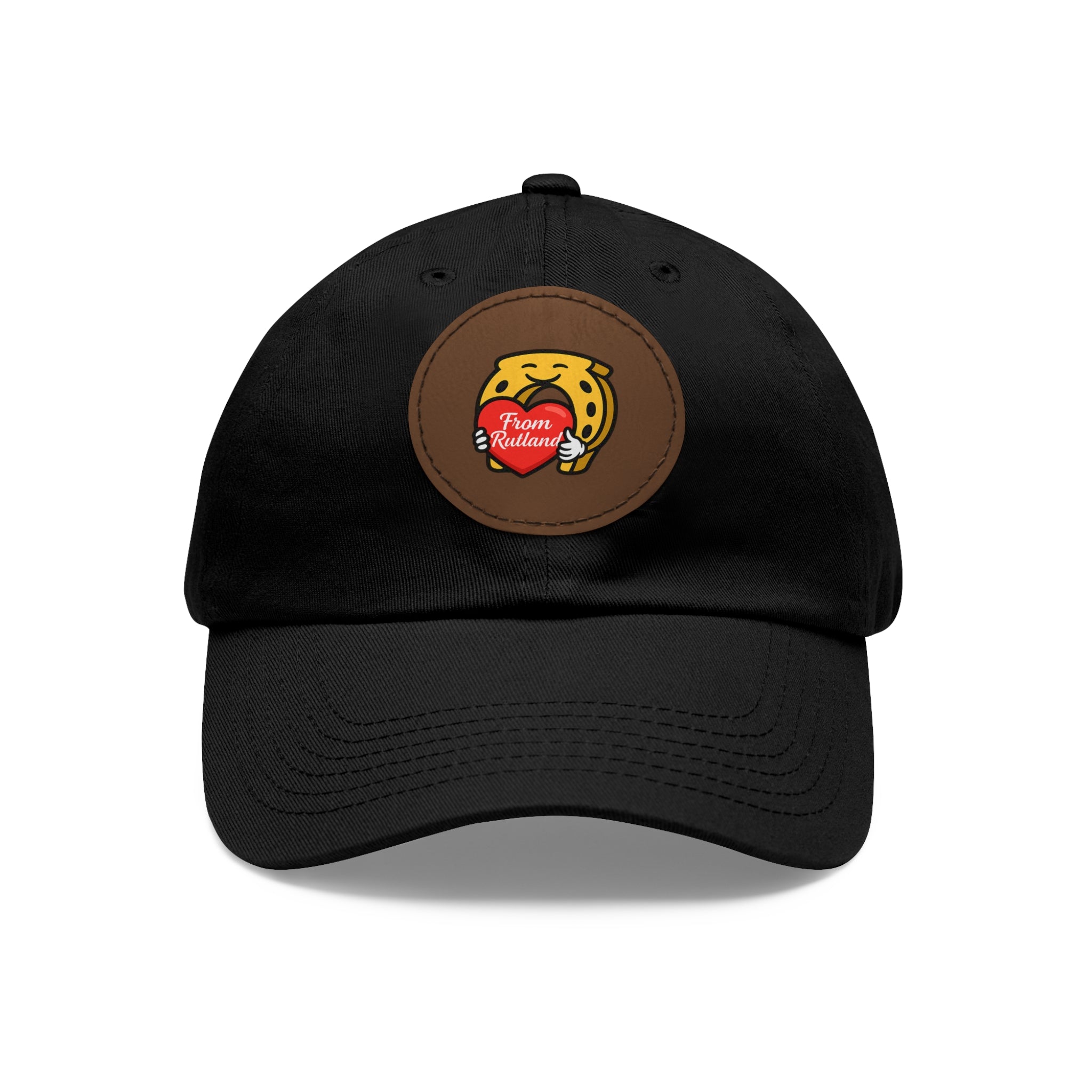 Heart & Horseshoe Cap with Leather Patch (Round)
