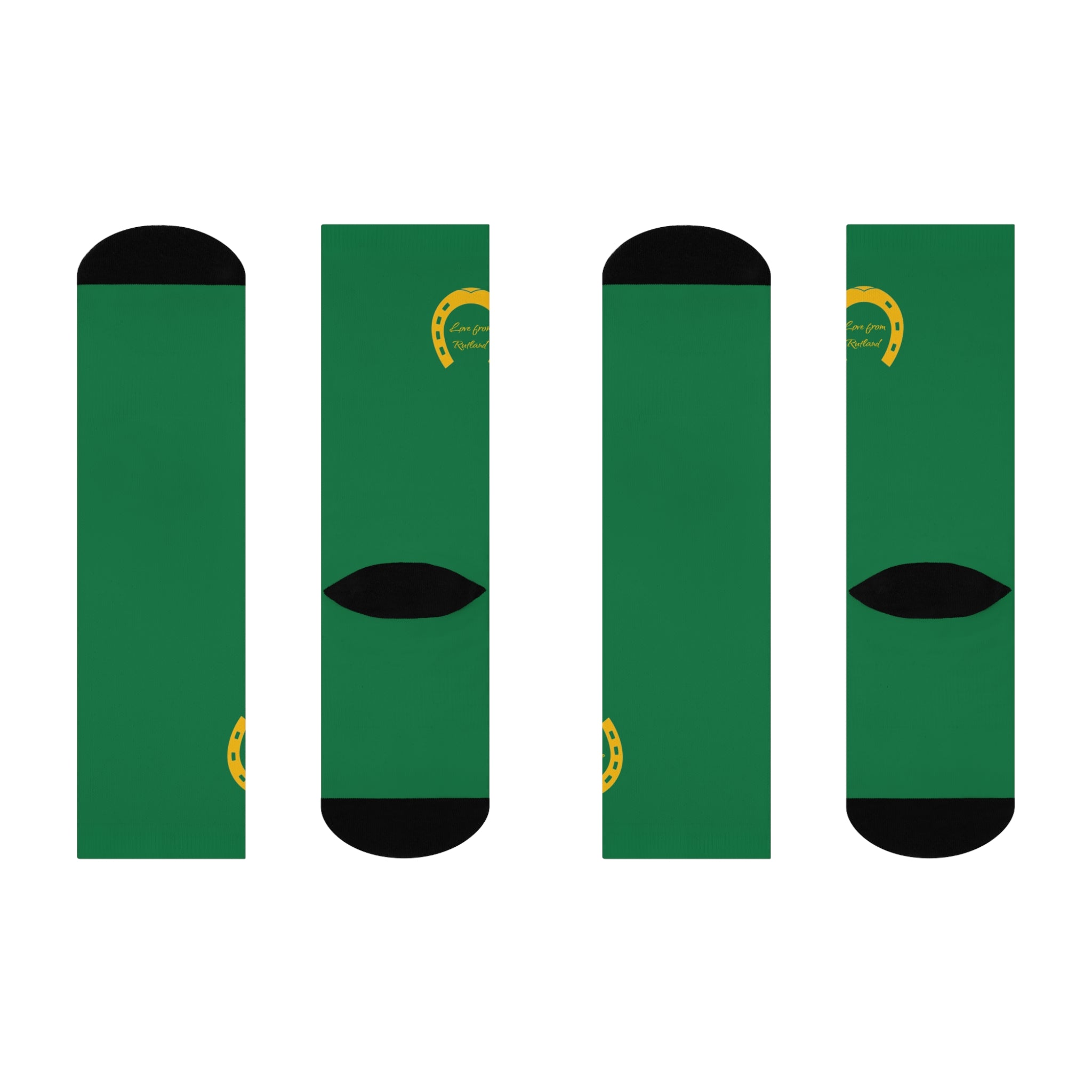 Classic Logo Love From Rutland Cushioned Crew Socks - Green