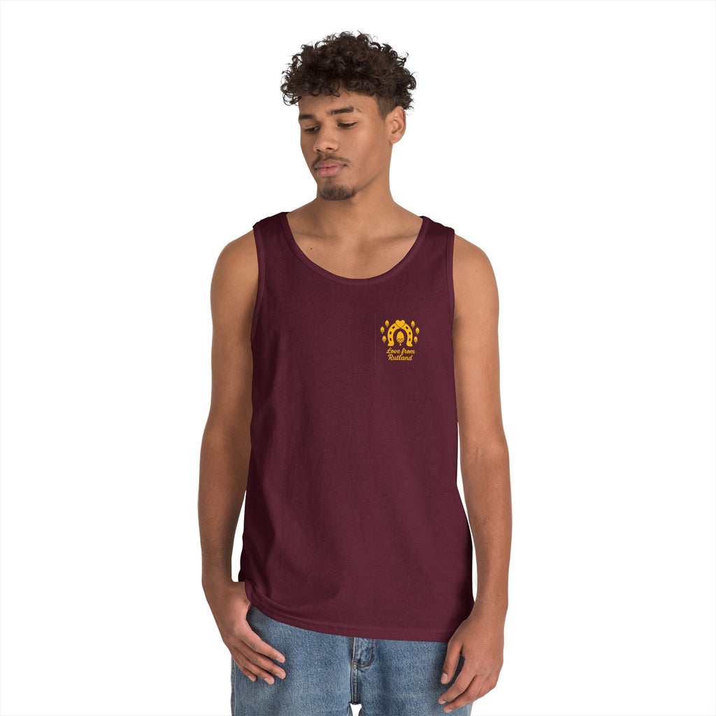 Sunshine Goddess Unisex Heavy Cotton Tank Top, Summer Style, Casual Wear, Beach Day Outfit, Gift for Her, Vacation Attire