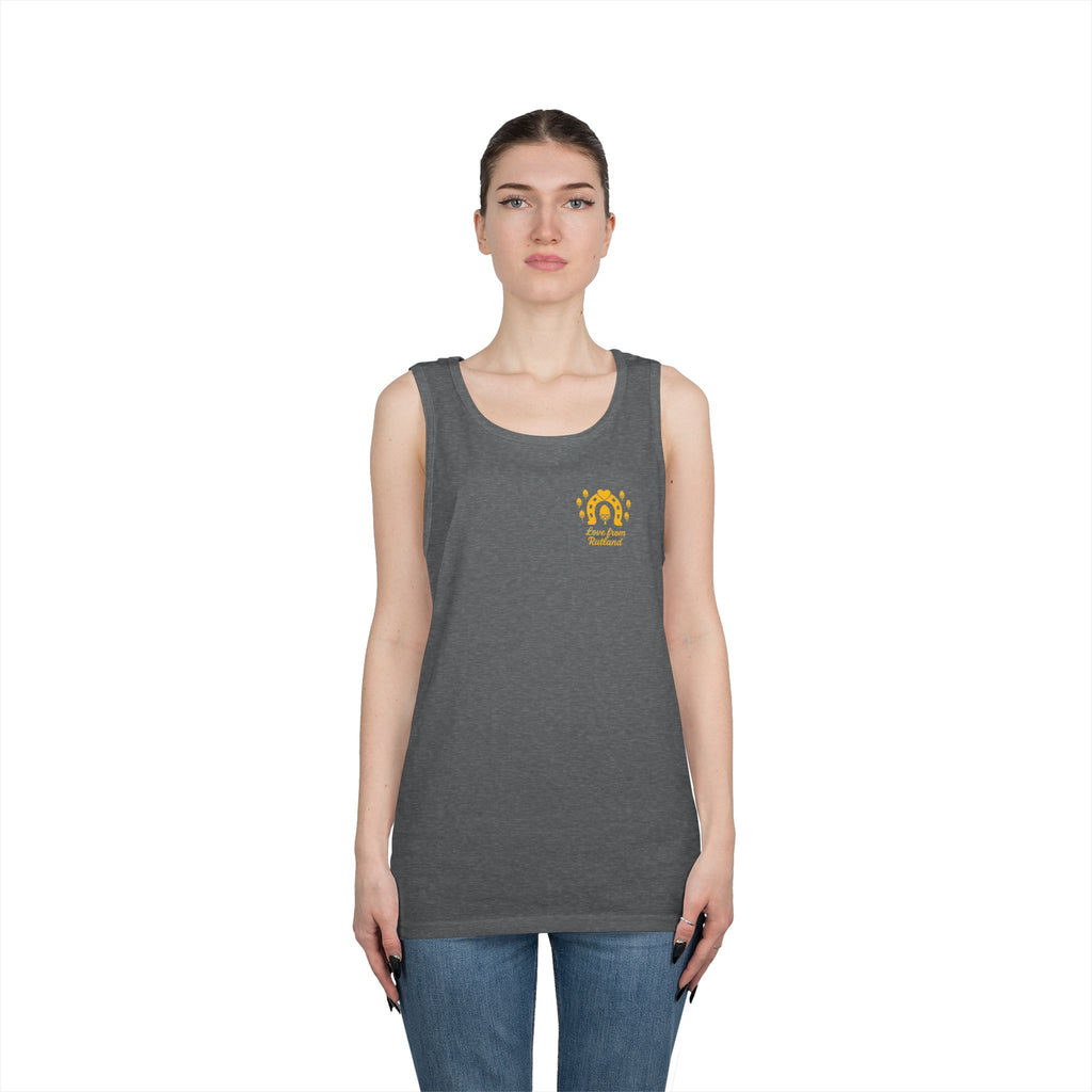 Sunshine Goddess Unisex Heavy Cotton Tank Top, Summer Style, Casual Wear, Beach Day Outfit, Gift for Her, Vacation Attire