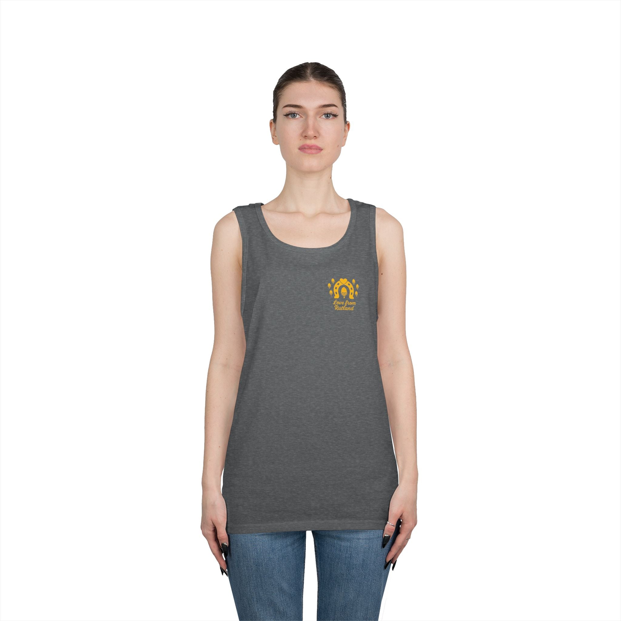 Sunshine Goddess Unisex Heavy Cotton Tank Top, Summer Style, Casual Wear, Beach Day Outfit, Gift for Her, Vacation Attire