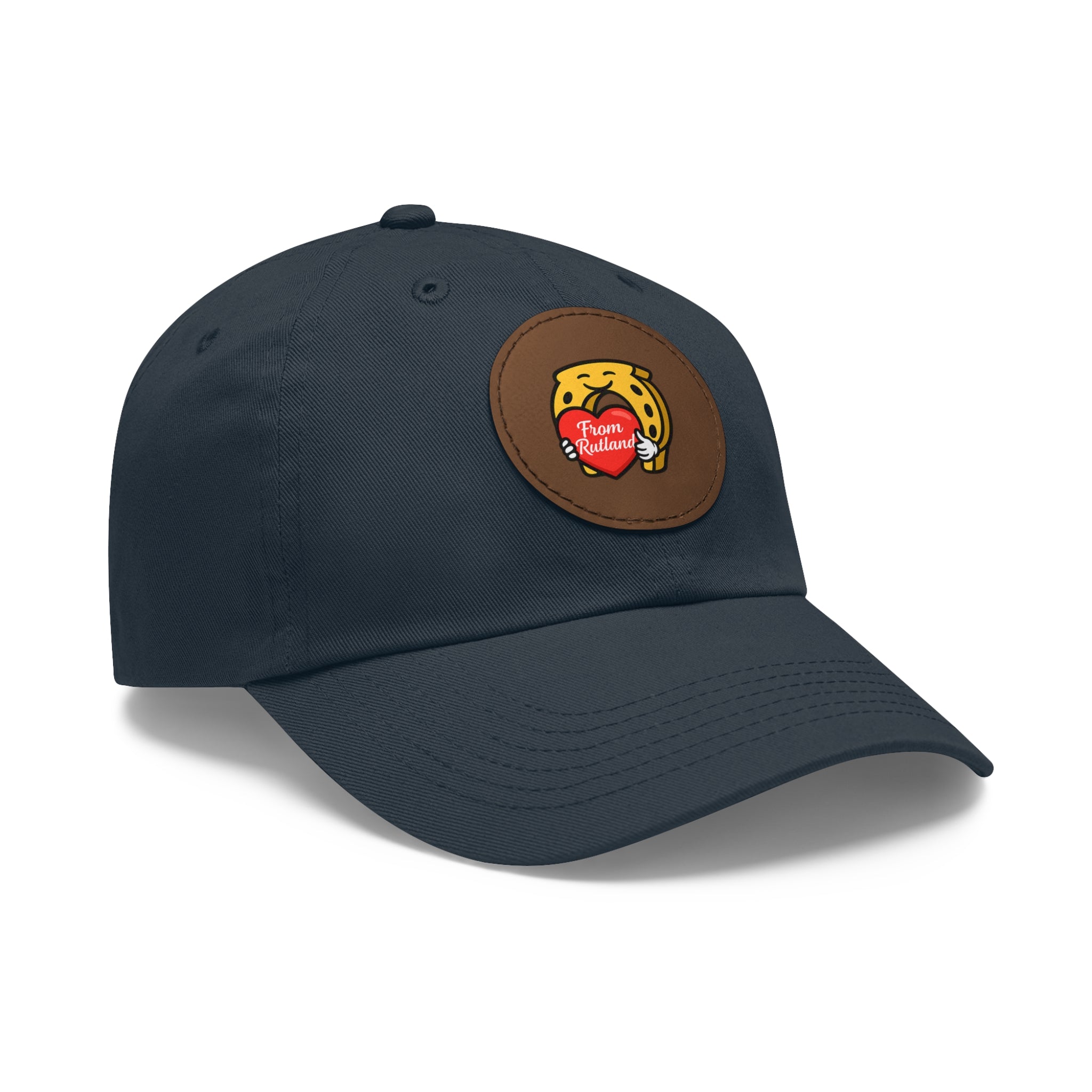 Heart & Horseshoe Cap with Leather Patch (Round)