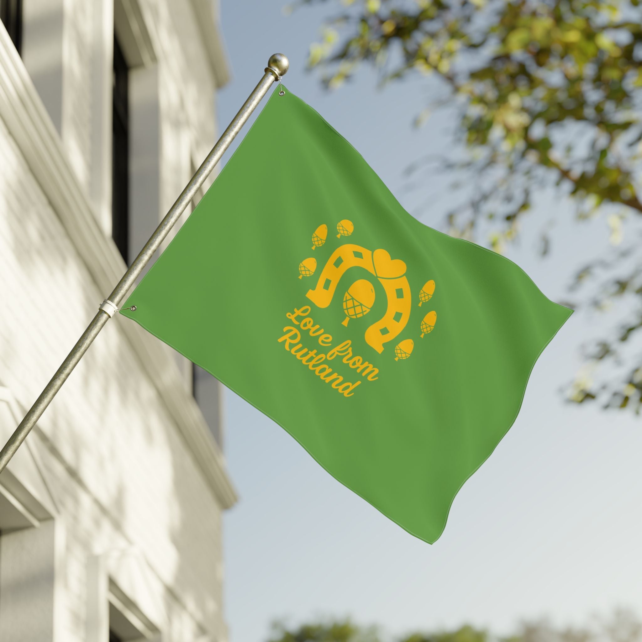 Classic Logo Love From Rutland Double Sided Flag