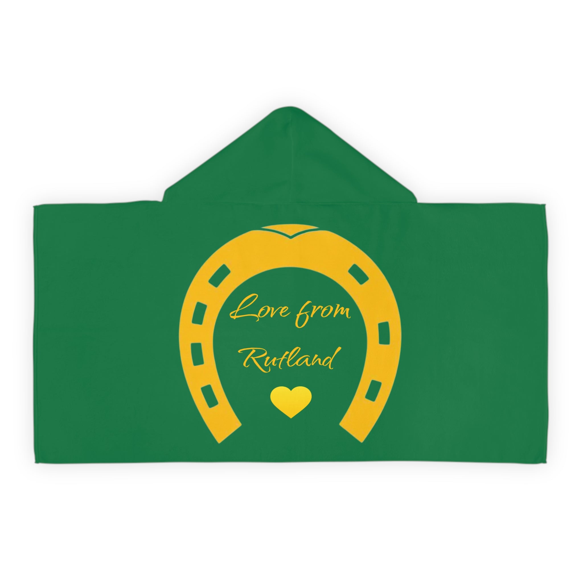 Heart & Horseshoe Youth Hooded Towel