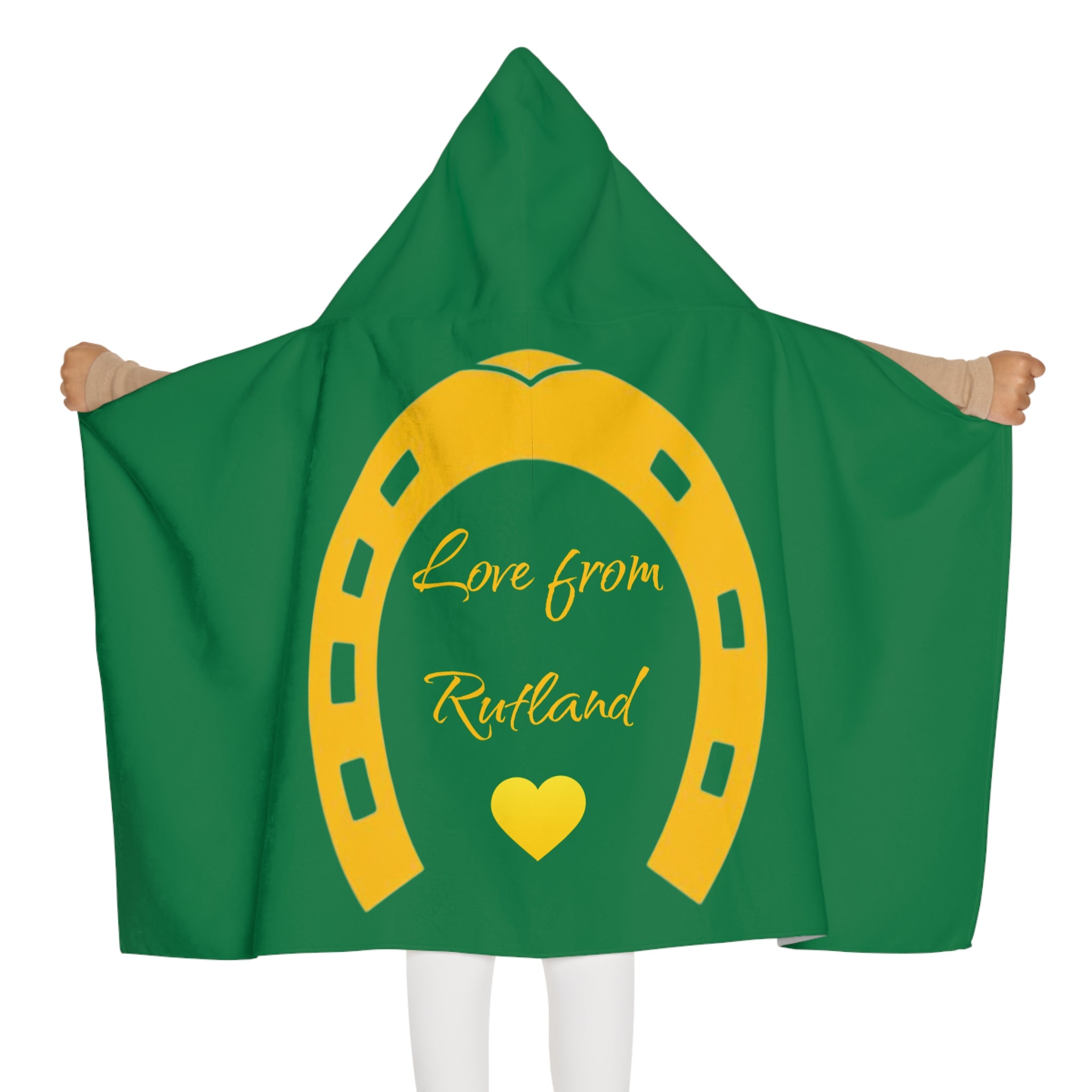 Heart & Horseshoe Youth Hooded Towel