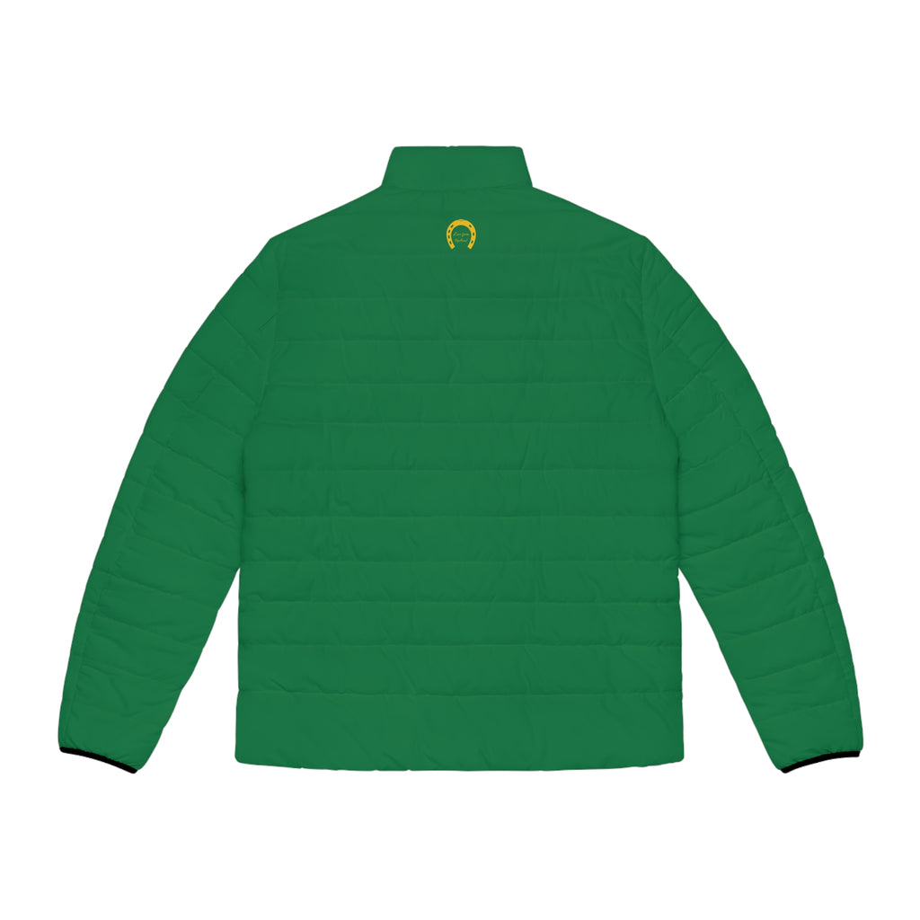 Classic Logo Green Quilted Puffer Jacket — Men's Outerwear