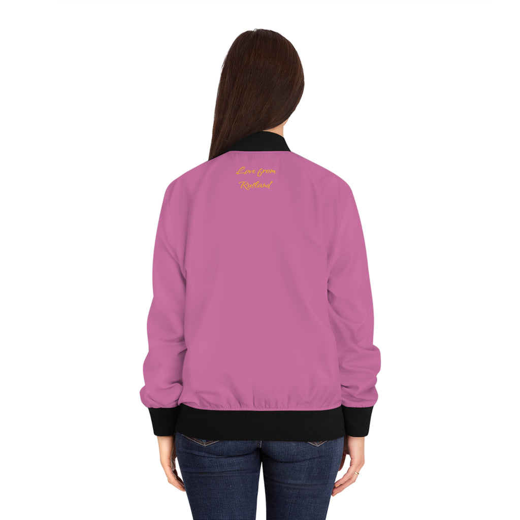 Classic Logo Women's Bomber Jacket - Light Pink