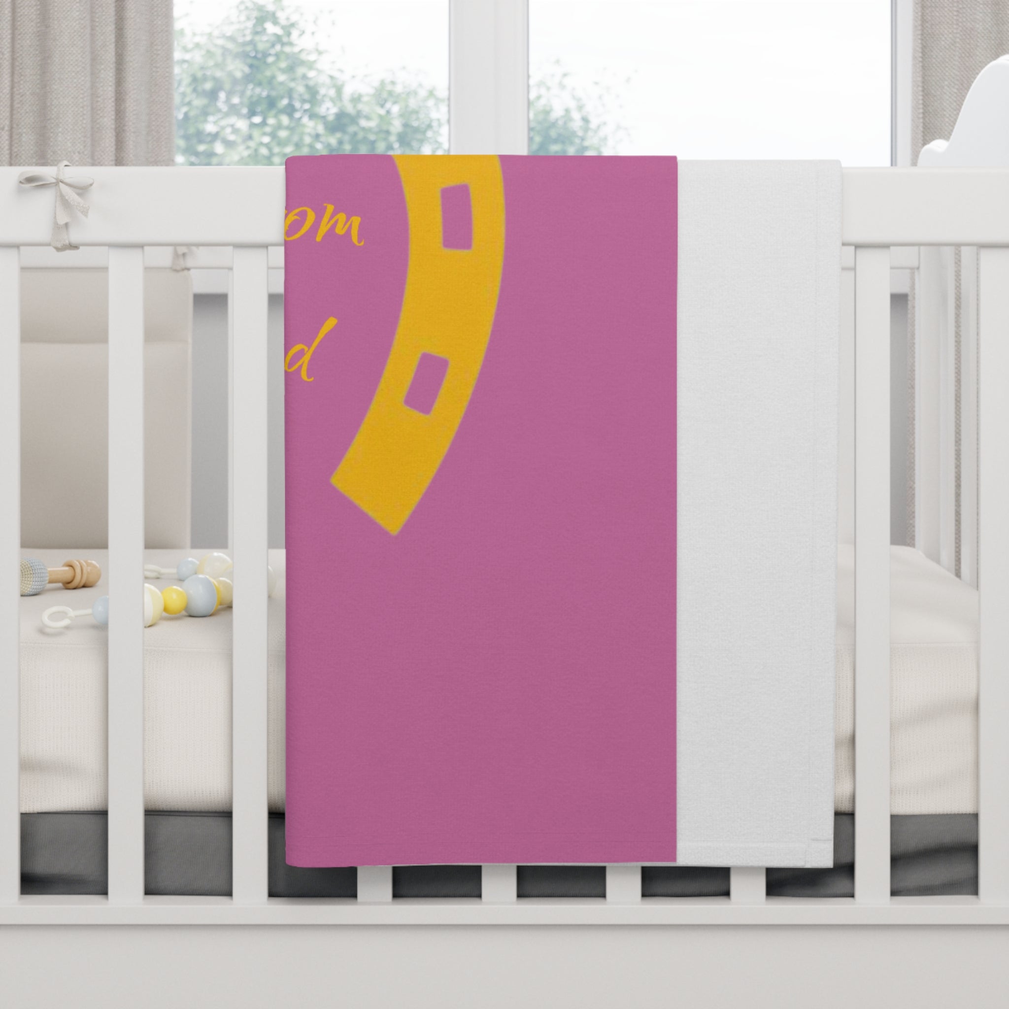 Classic Logo Soft Fleece Baby Pink Blanket