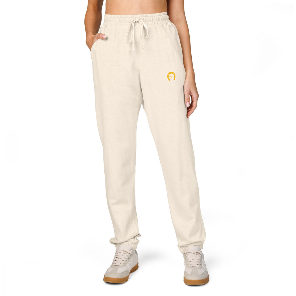 Classic Logo Cozy Garment-Dyed Sweatpants | Unisex Fleece Lounge Pants
