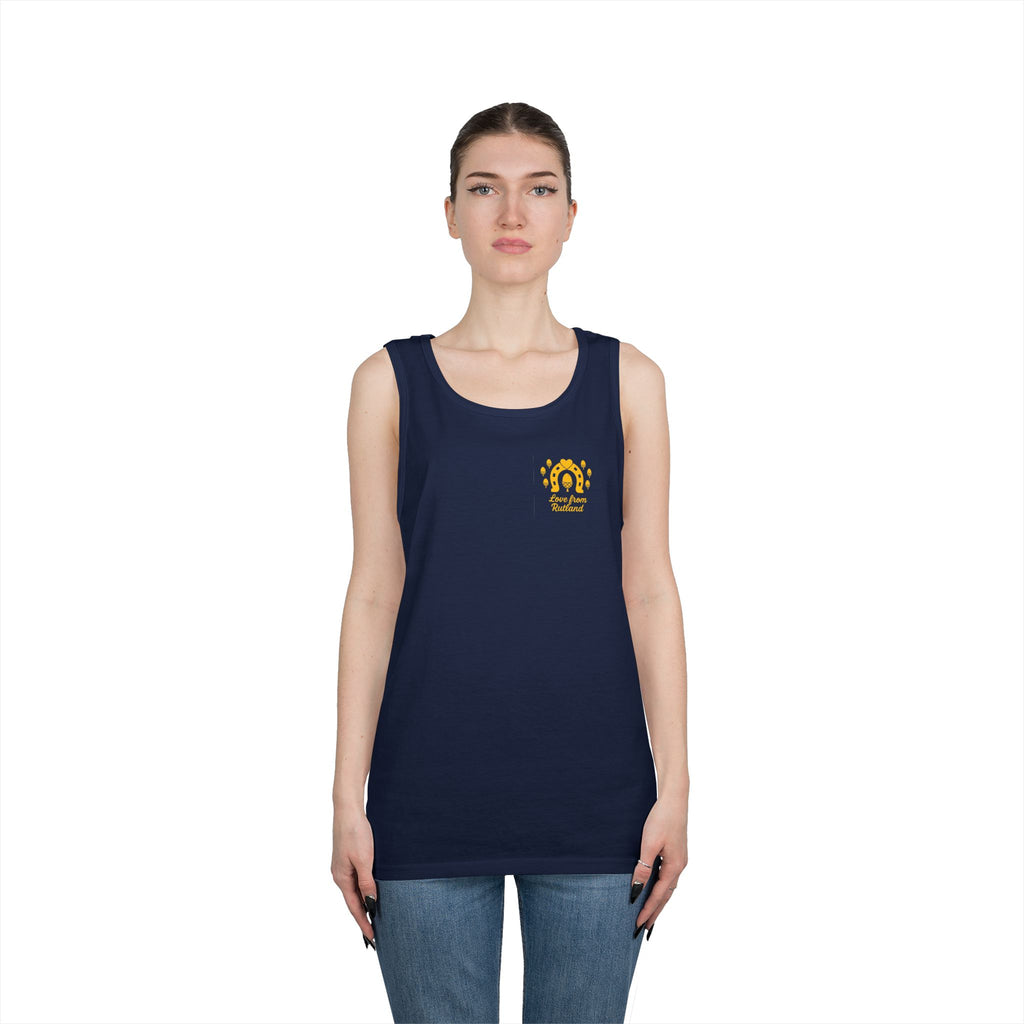 Sunshine Goddess Unisex Heavy Cotton Tank Top, Summer Style, Casual Wear, Beach Day Outfit, Gift for Her, Vacation Attire
