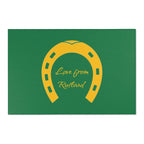 Classic Logo Area Rug - 'Love from Rutland' Accent Rug (Green & Gold)