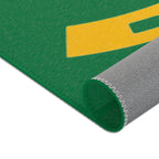 Classic Logo Area Rug - 'Love from Rutland' Accent Rug (Green & Gold)