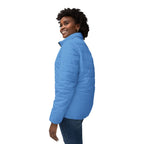 Classic Logo Love From Rutland Cozy Women's Puffer Jacket - Light Blue
