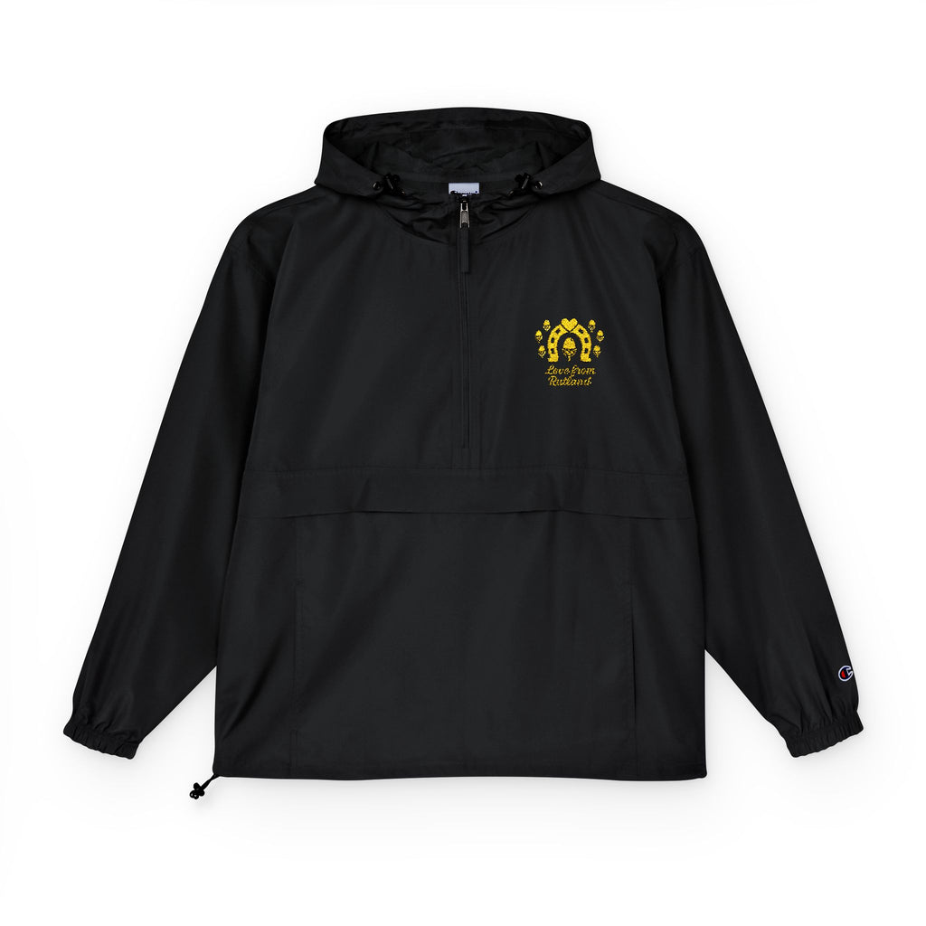 Classic Logo Champion Outdoor Anorak Jacket - Lightweight Rain Gear, Packable Windbreaker