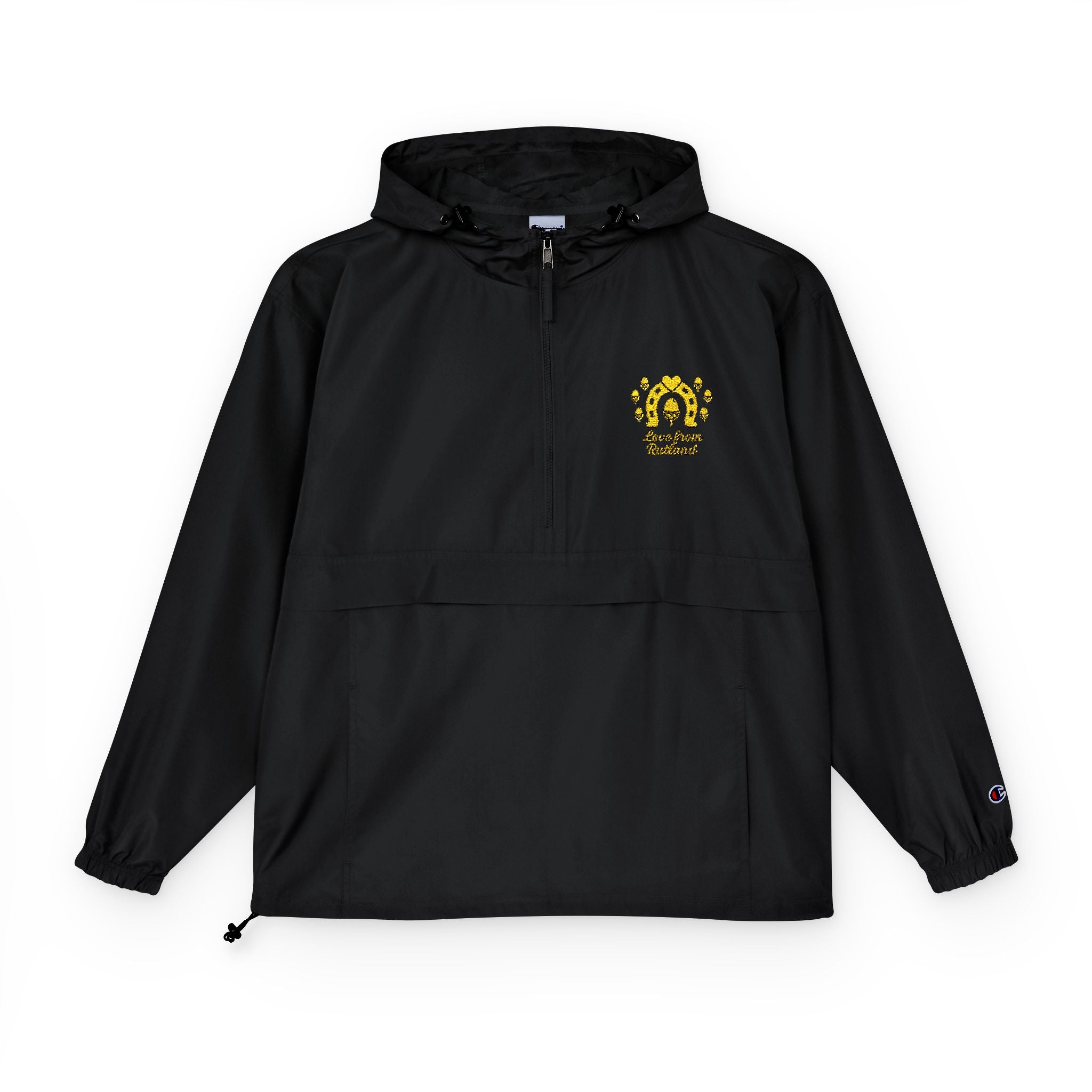 Classic Logo Champion Outdoor Anorak Jacket - Lightweight Rain Gear, Packable Windbreaker
