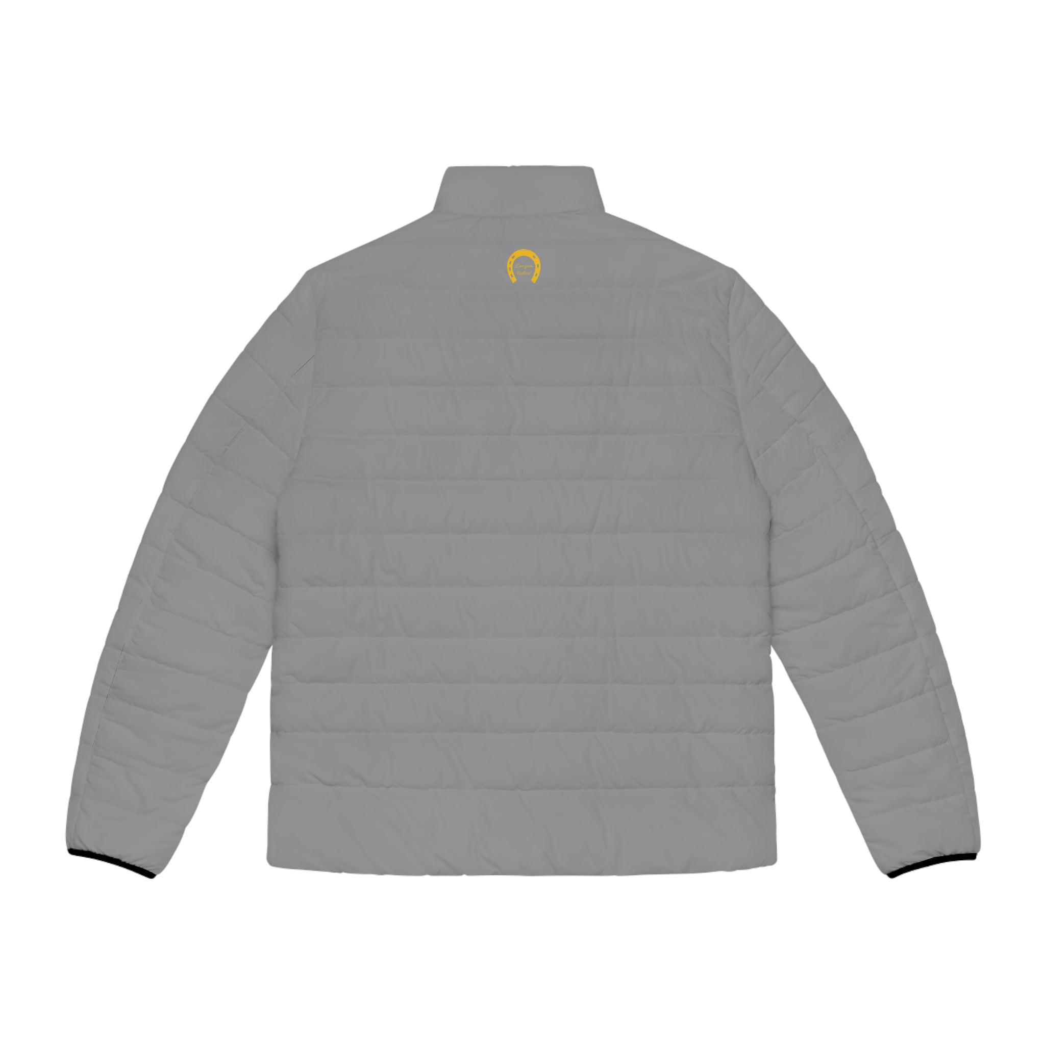 Classic Logo Grey Quilted Puffer Jacket — Men's Outerwear