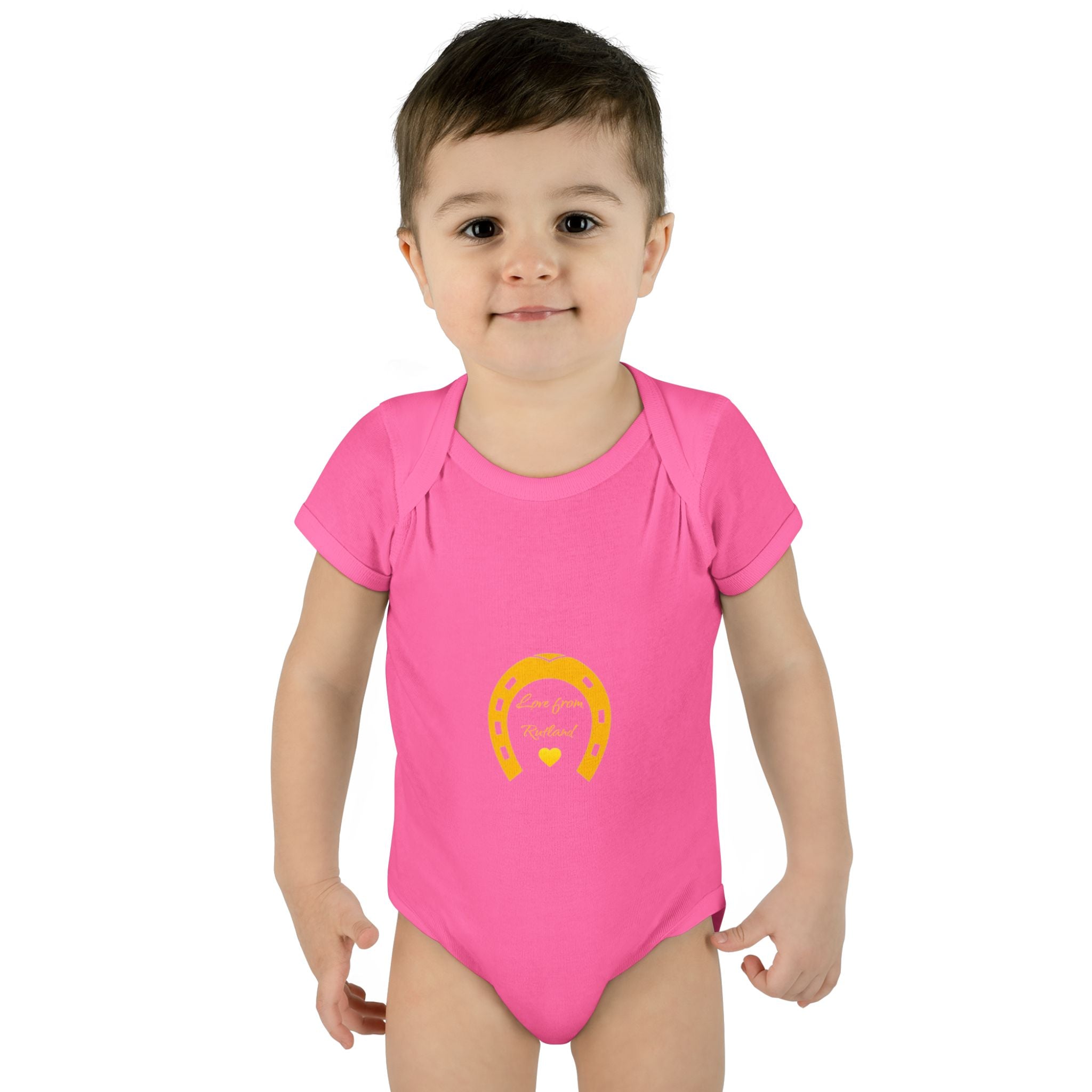 Heart & Horseshoe Bodysuit - Cute Gift for Newborns, Baby Shower, Birthday Outfit, Infants,