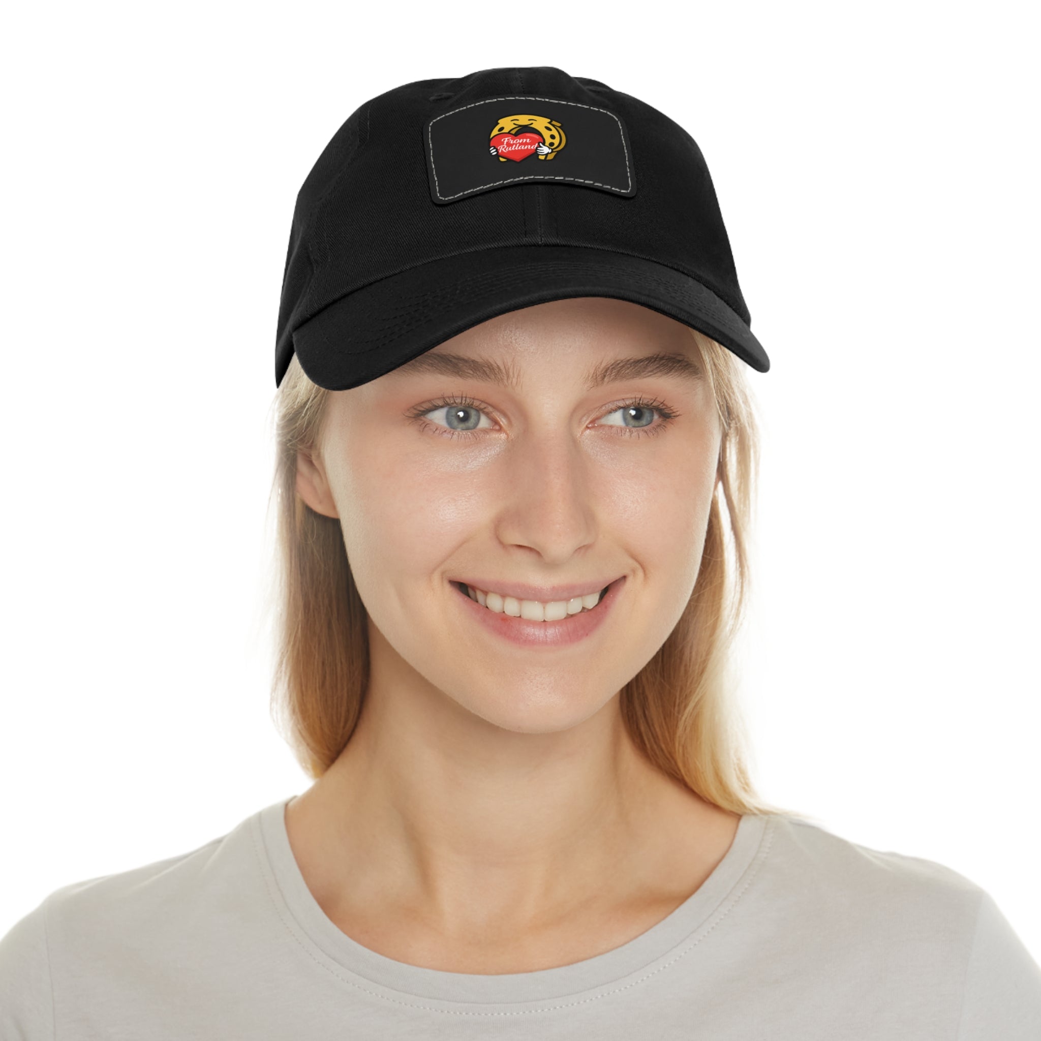 Heart & Horseshoe Cap with Leather Patch (Rectangle)