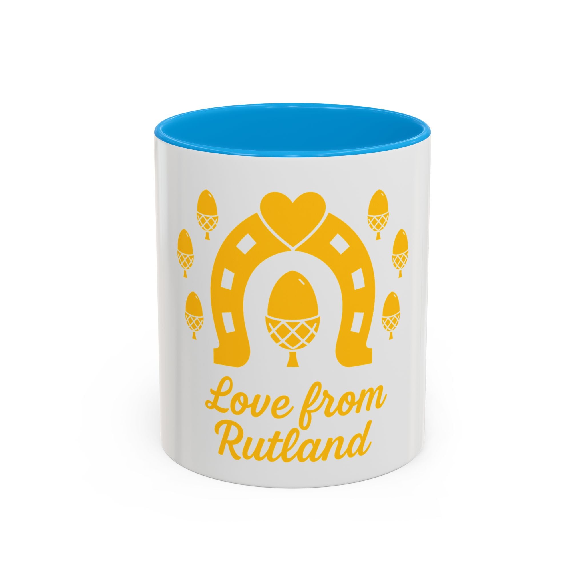Classic Logo Colorful Love From Rutland Mug, Unique Gift, Coffee Mug, Home Decor, Designed Mug, Personalized Gift