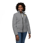 Classic Logo Love From Rutland Cozy Women's Puffer Jacket - Grey