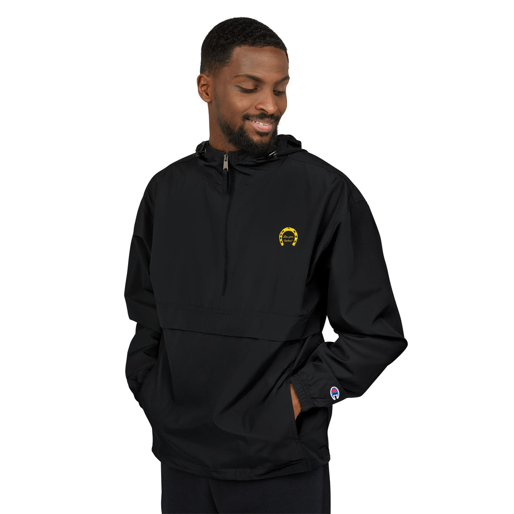 Classic Logo Champion Outdoor Anorak Jacket - Lightweight Rain Gear, Packable Windbreaker