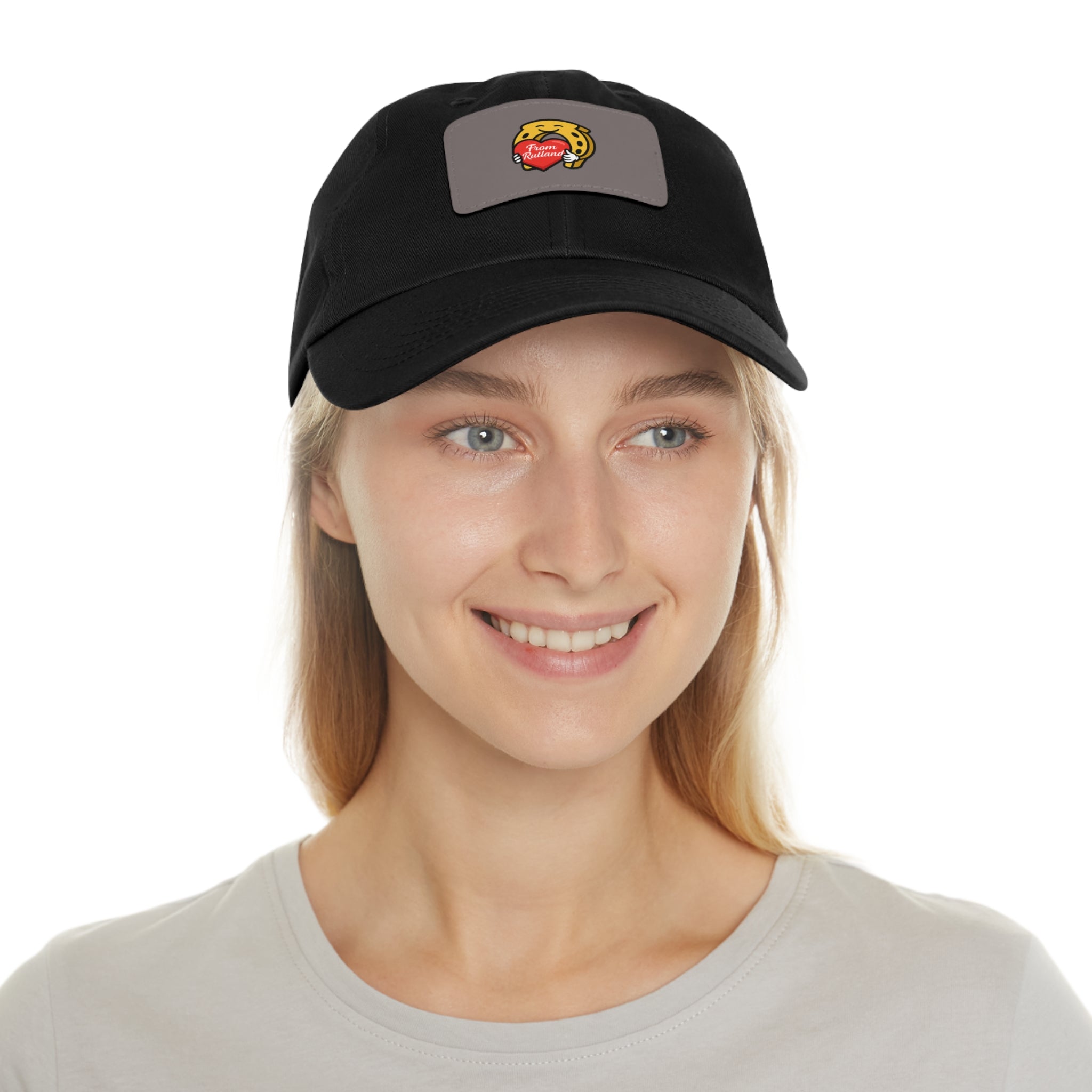 Heart & Horseshoe Cap with Leather Patch (Rectangle)