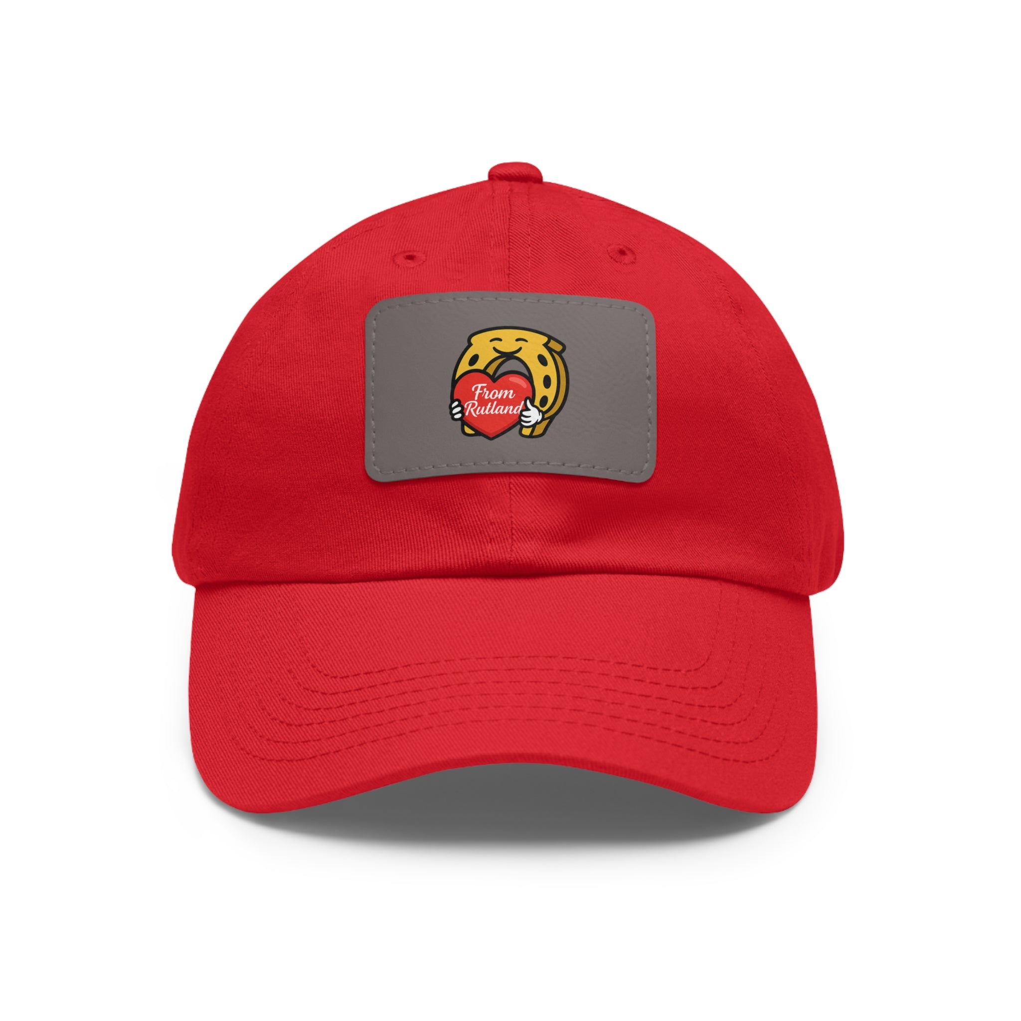 Heart & Horseshoe Cap with Leather Patch (Rectangle)
