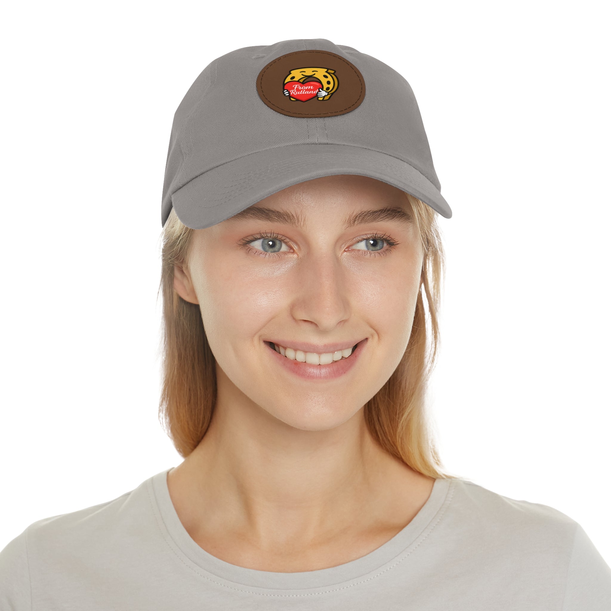 Heart & Horseshoe Cap with Leather Patch (Round)