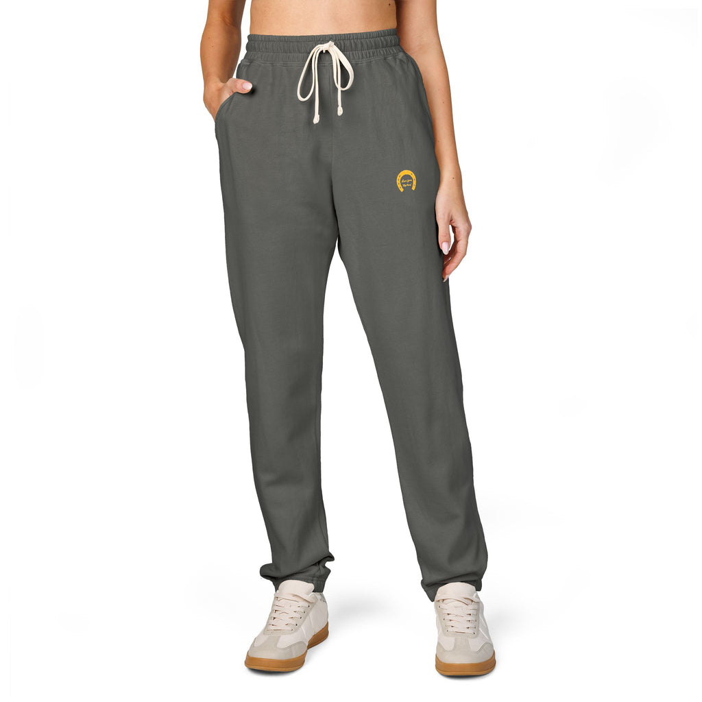 Classic Logo Cozy Garment-Dyed Sweatpants | Unisex Fleece Lounge Pants