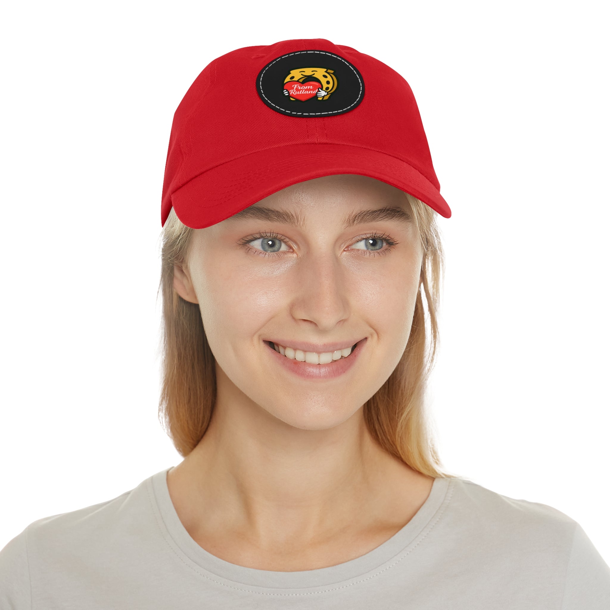 Heart & Horseshoe Cap with Leather Patch (Round)