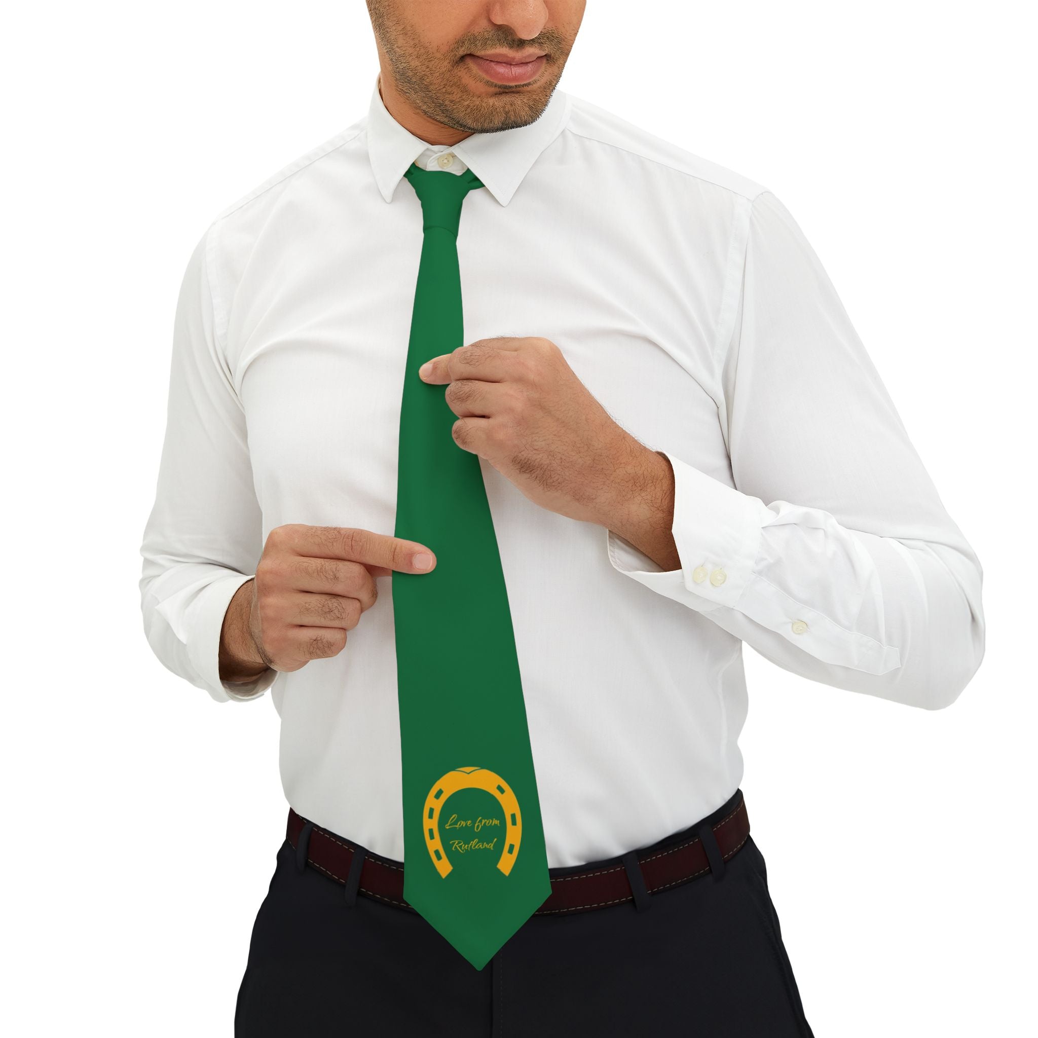 Classic Logo Green Love From Rutland Necktie