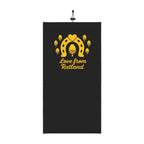 Classic Logo Cozy Winter Neck Gaiter with Drawstring - Black