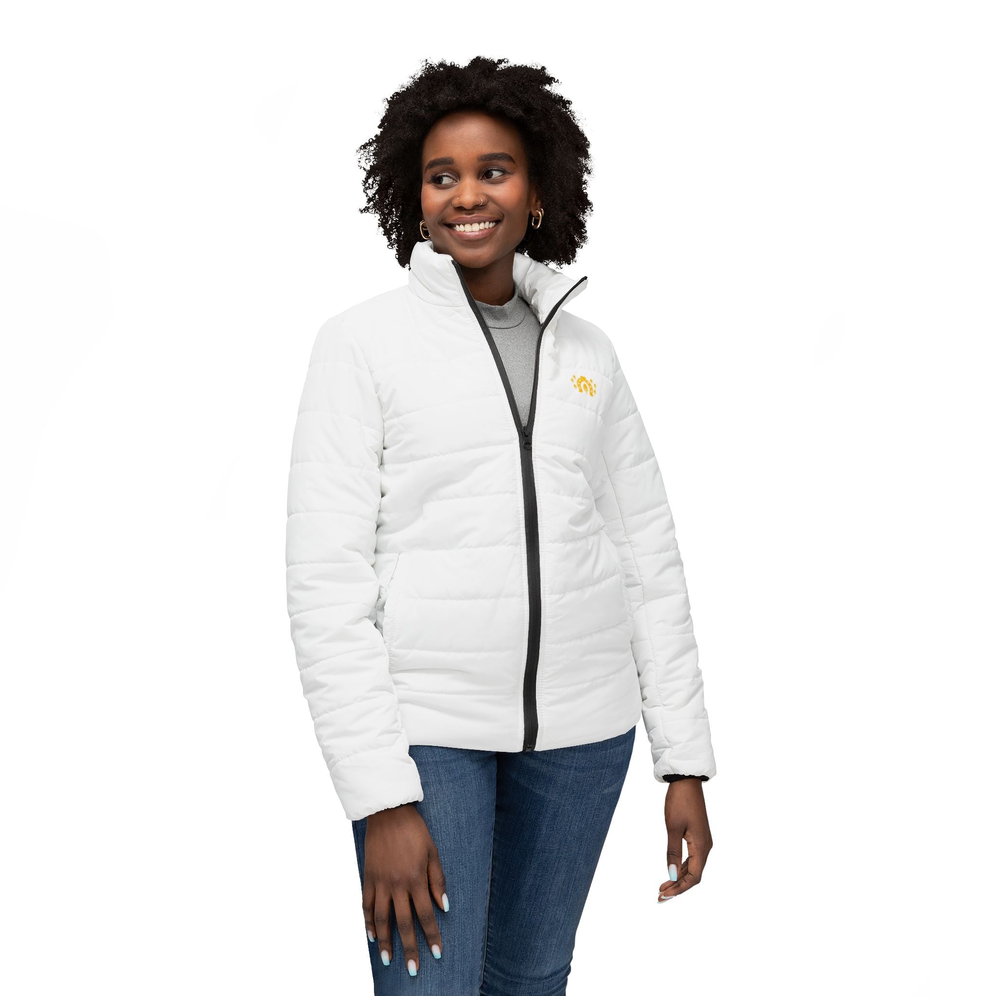 Classic Logo Love From Rutland Cozy Women's Puffer Jacket