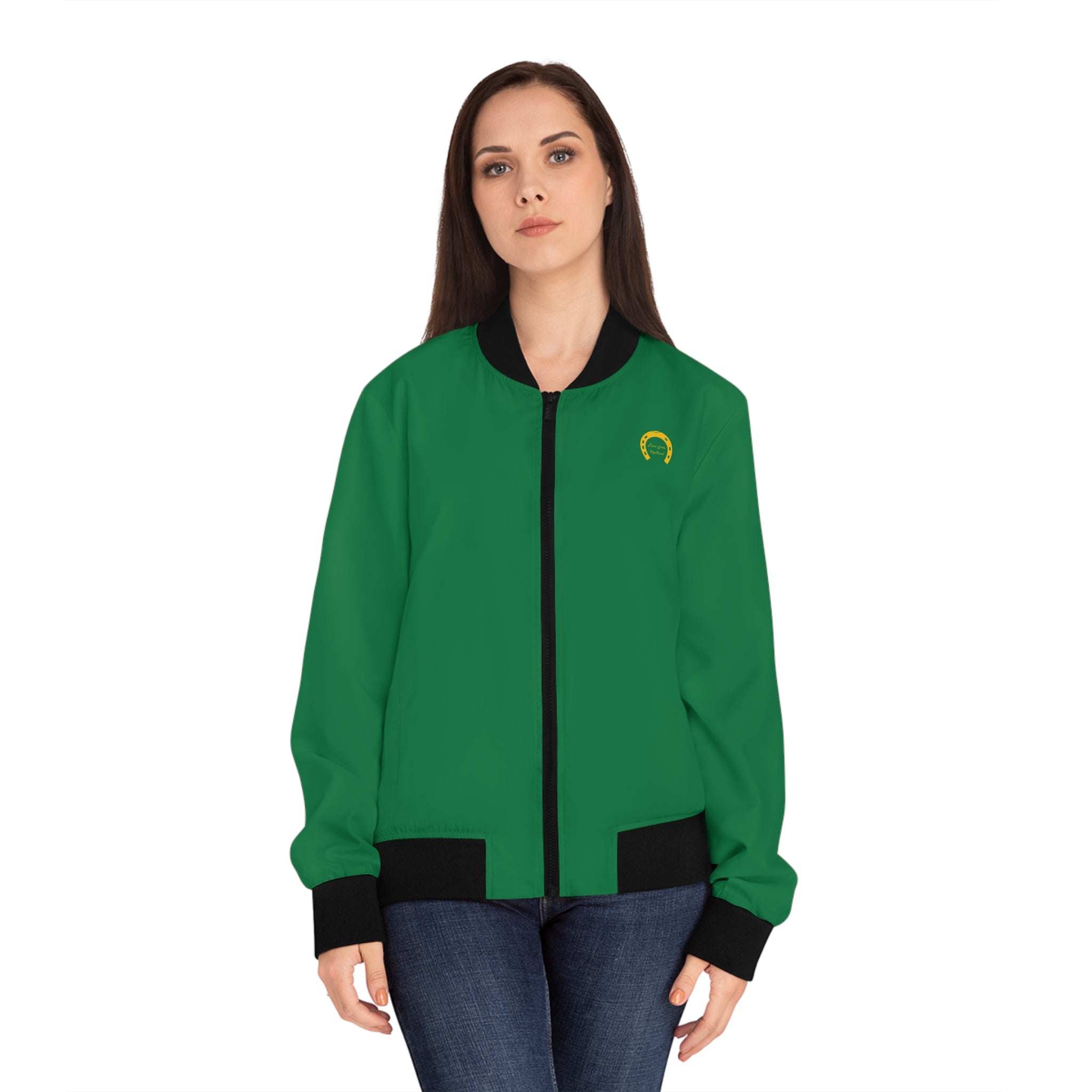 Classic Logo Women's Bomber Jacket - Green