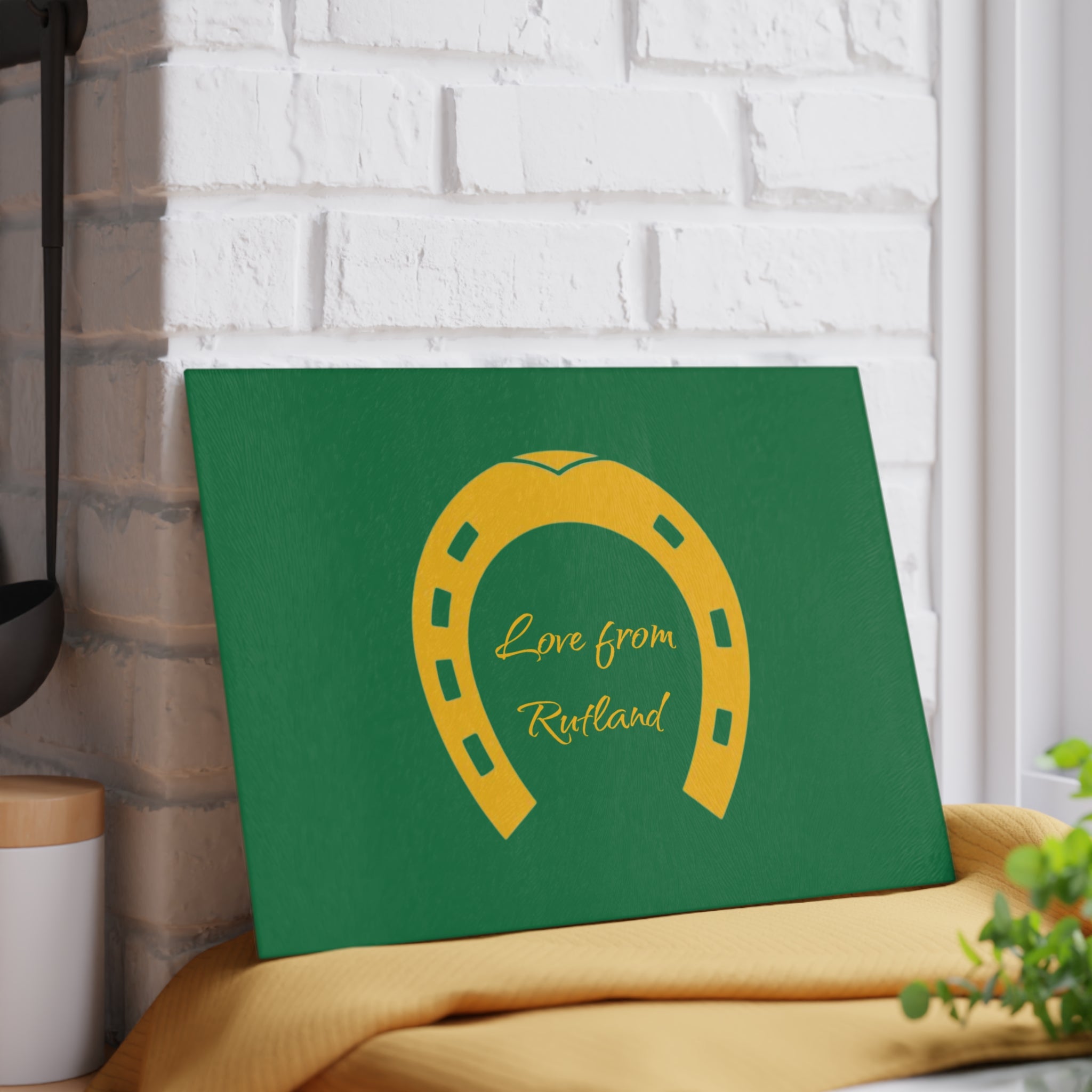 Classic Logo Green Glass Chopping Board —  Kitchen Serving/Cutting Board