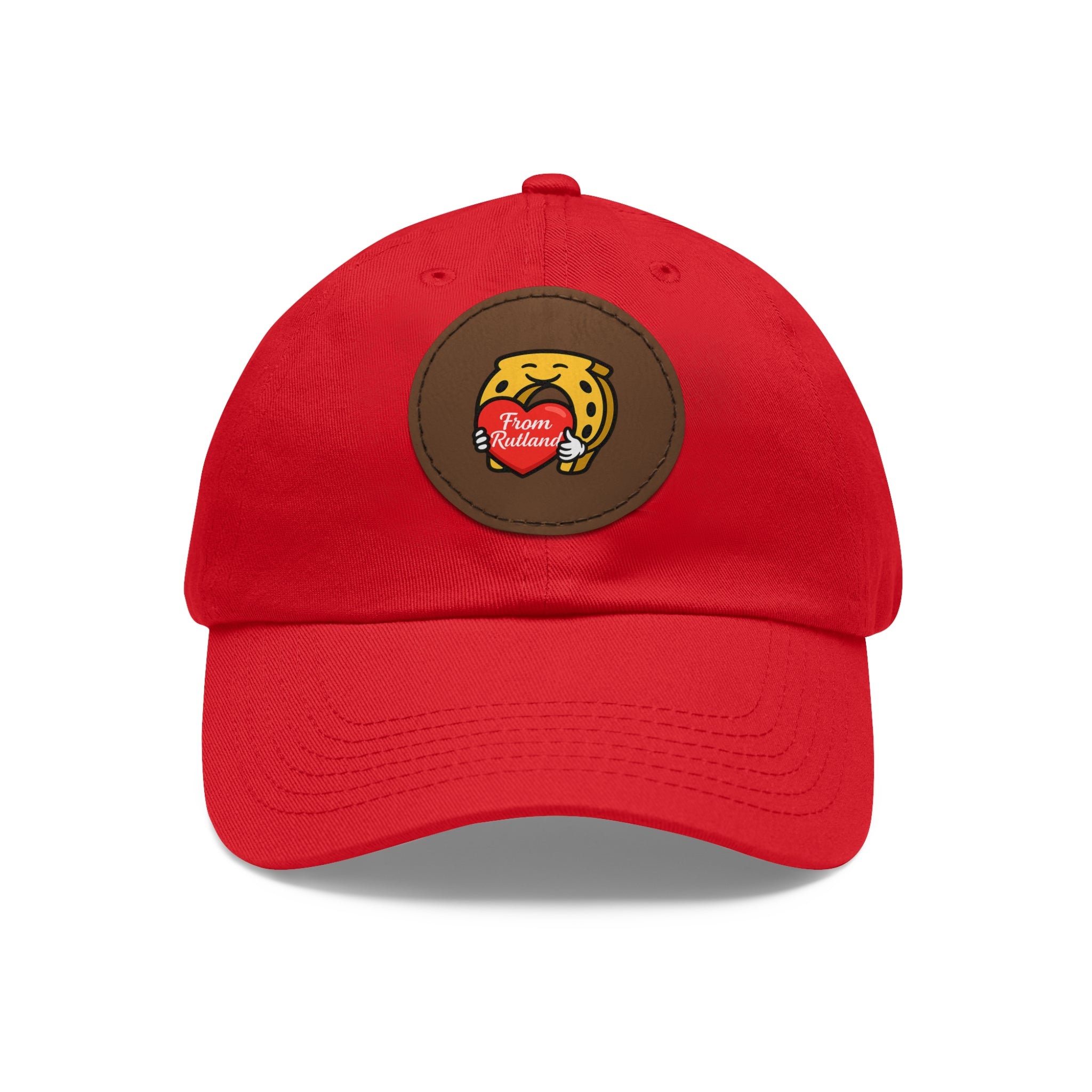 Heart & Horseshoe Cap with Leather Patch (Round)