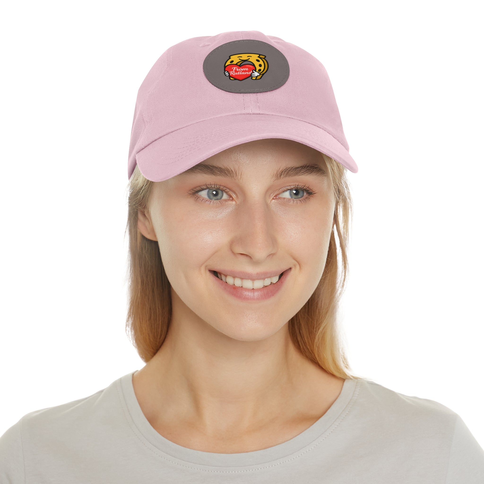 Heart & Horseshoe Cap with Leather Patch (Round)