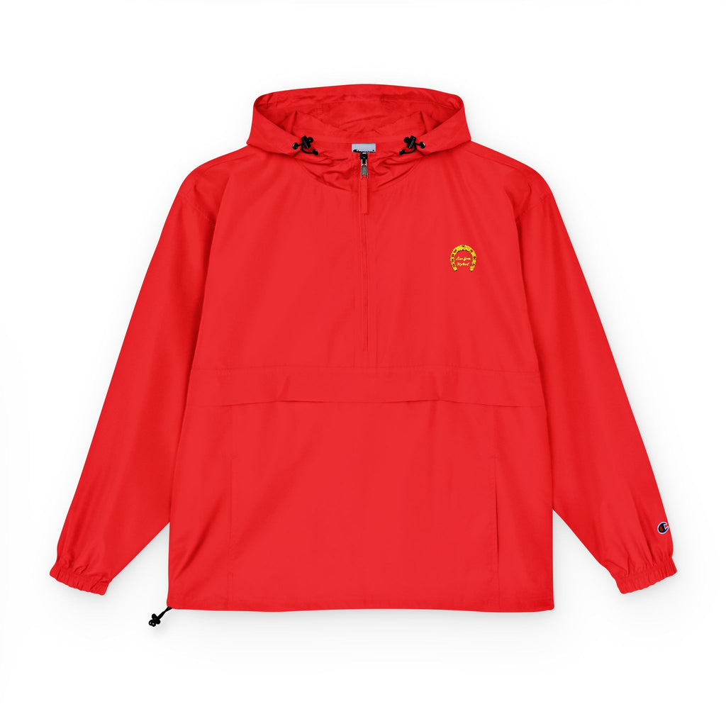 Classic Logo Champion Outdoor Anorak Jacket - Lightweight Rain Gear, Packable Windbreaker