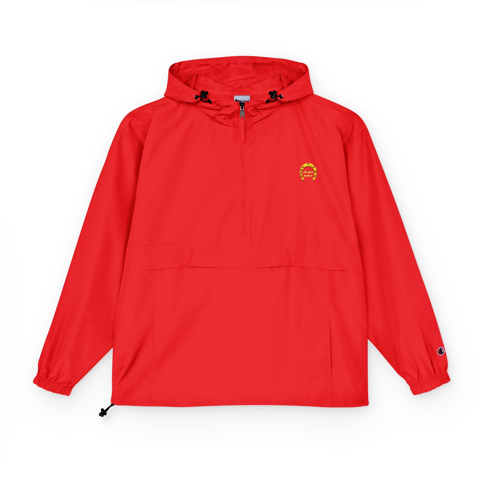 Classic Logo Champion Outdoor Anorak Jacket - Lightweight Rain Gear, Packable Windbreaker
