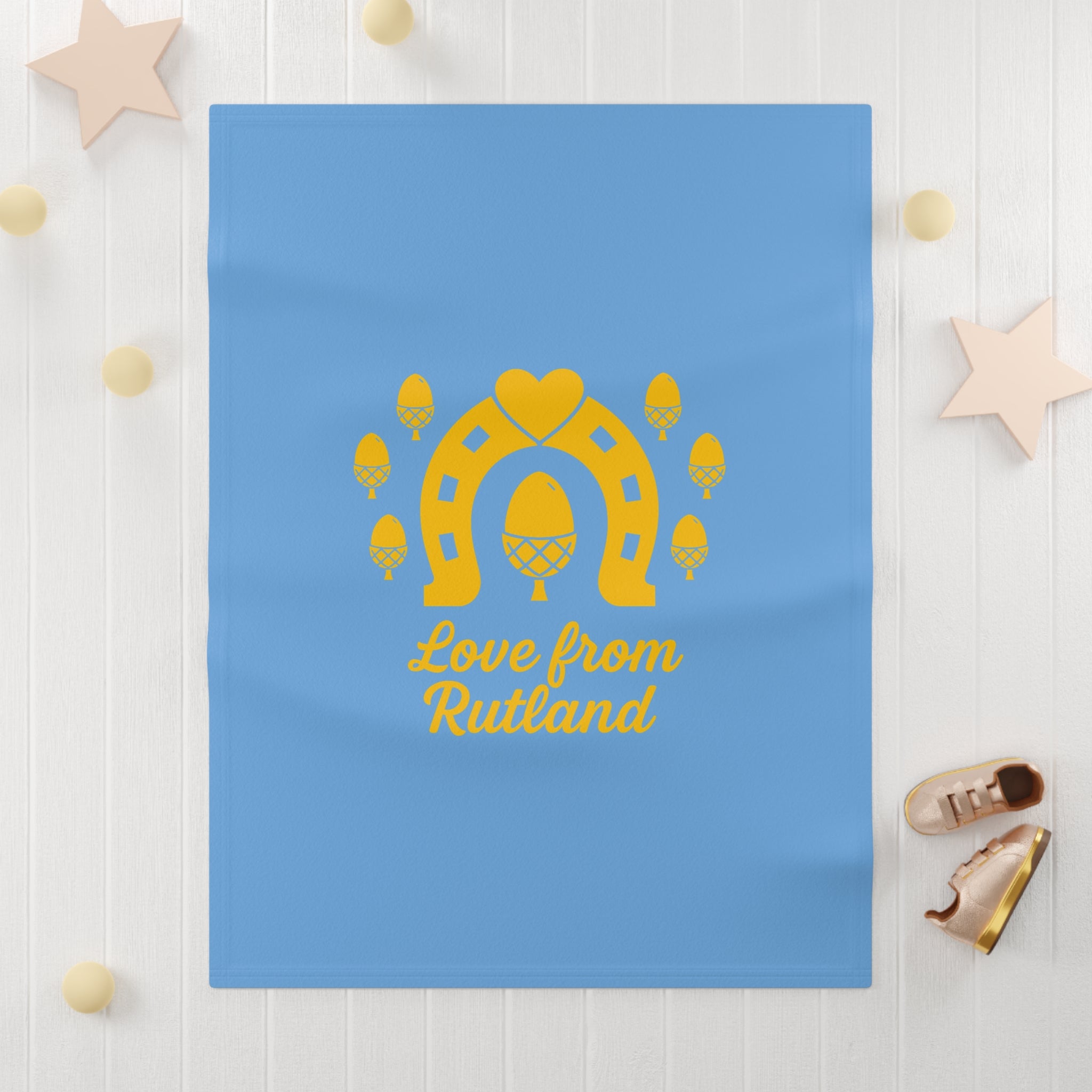 Classic Logo Soft Fleece Baby Blue Blanket