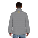 Classic Logo Grey Quilted Puffer Jacket — Men's Outerwear