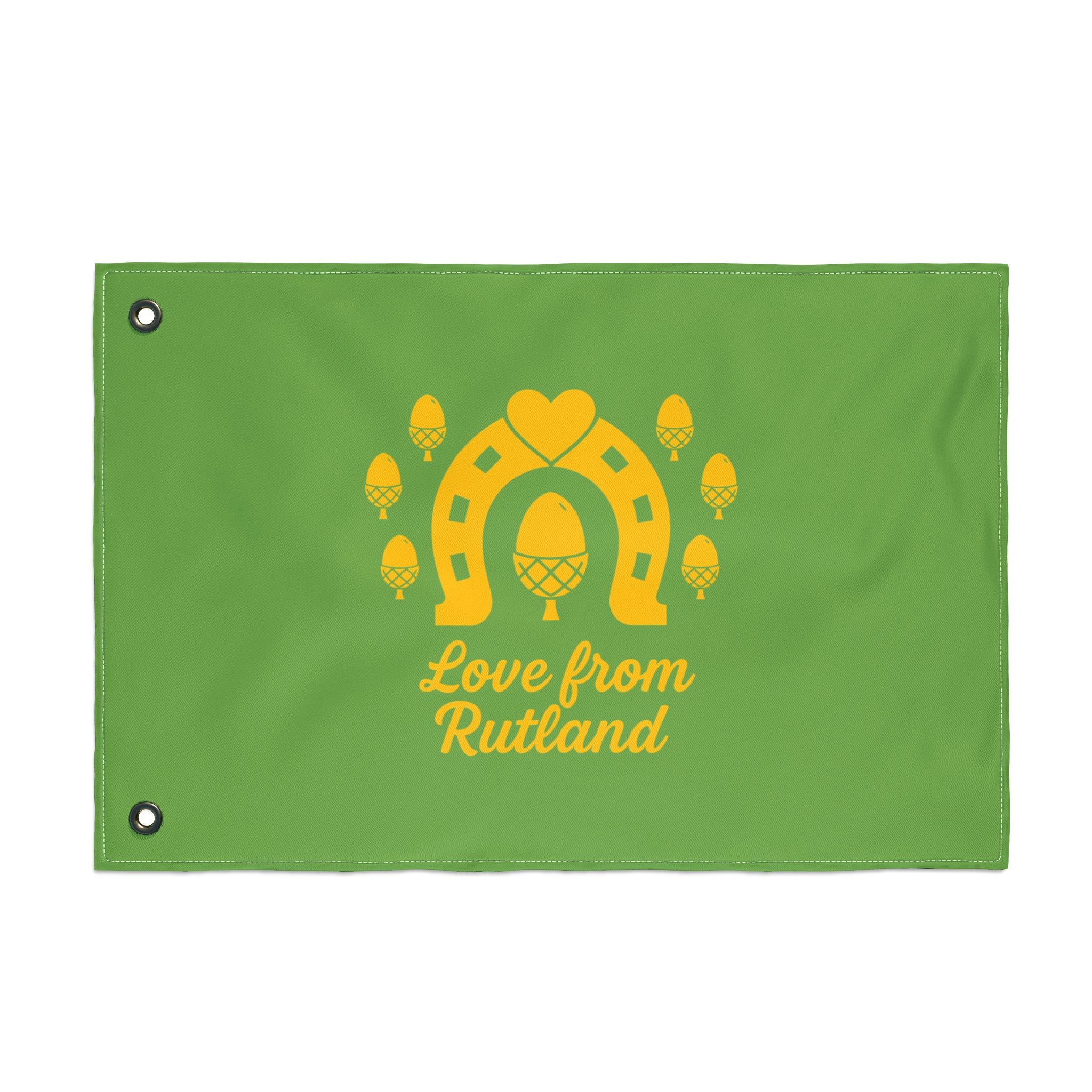 Classic Logo Love From Rutland Double Sided Flag
