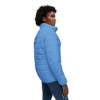 Classic Logo Love From Rutland Cozy Women's Puffer Jacket - Light Blue