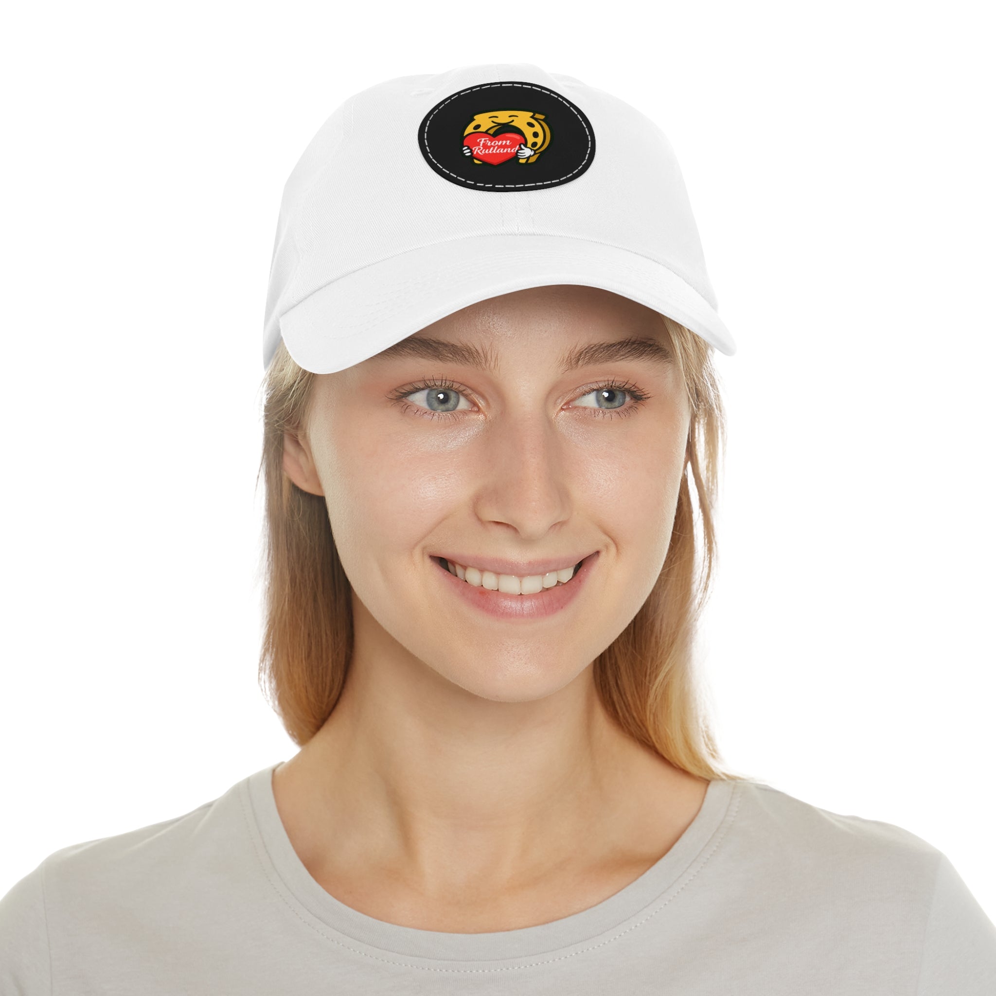 Heart & Horseshoe Cap with Leather Patch (Round)