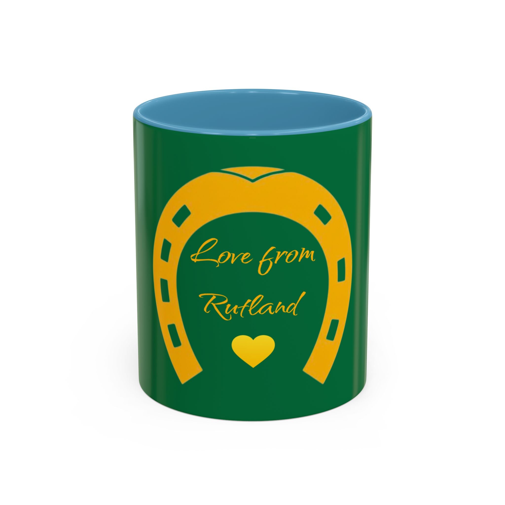 Heart & Horseshoe Accent Coffee Mug (11, 15oz)