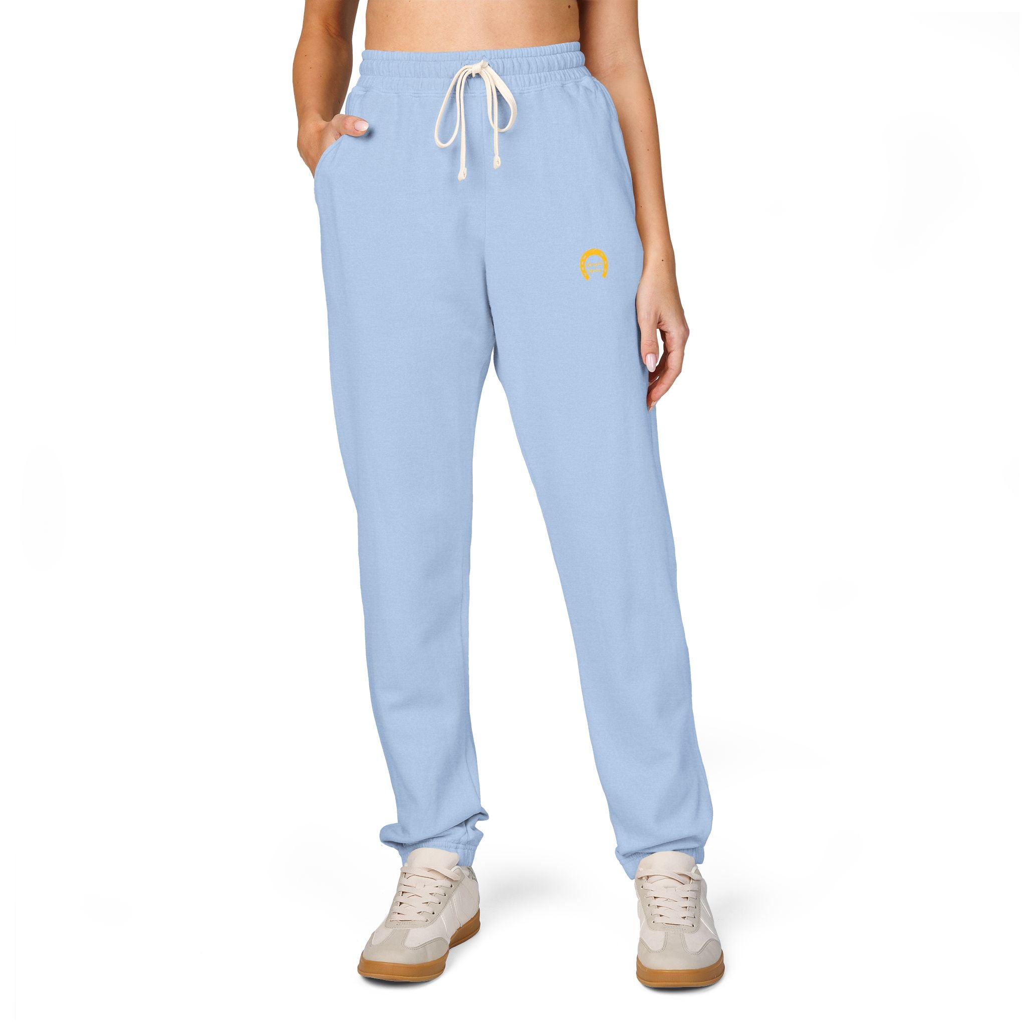 Classic Logo Cozy Garment-Dyed Sweatpants | Unisex Fleece Lounge Pants