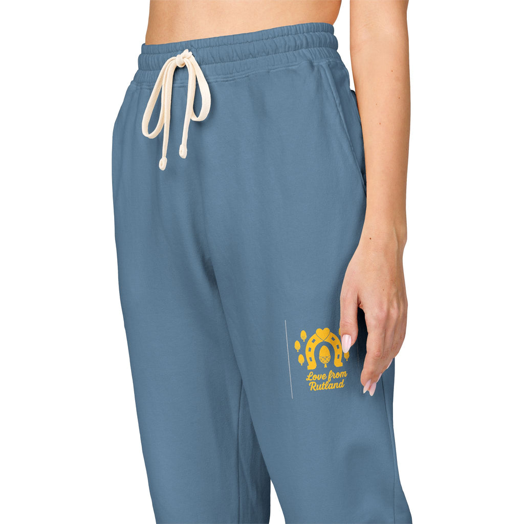 Classic Logo Cozy Garment-Dyed Sweatpants | Unisex Fleece Lounge Pants