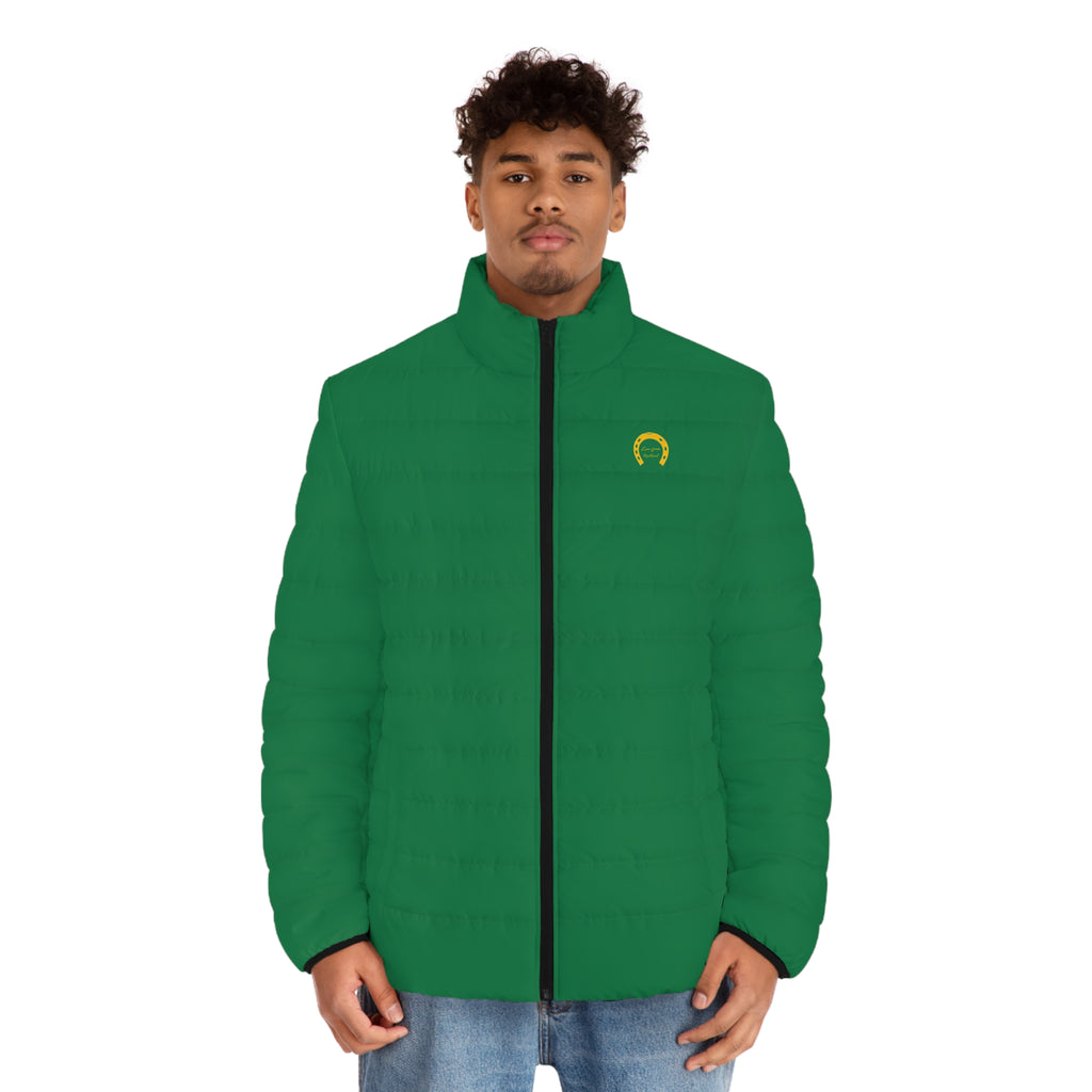 Classic Logo Green Quilted Puffer Jacket — Men's Outerwear