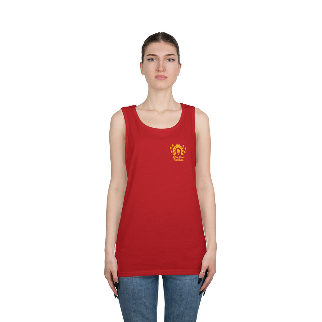 Sunshine Goddess Unisex Heavy Cotton Tank Top, Summer Style, Casual Wear, Beach Day Outfit, Gift for Her, Vacation Attire