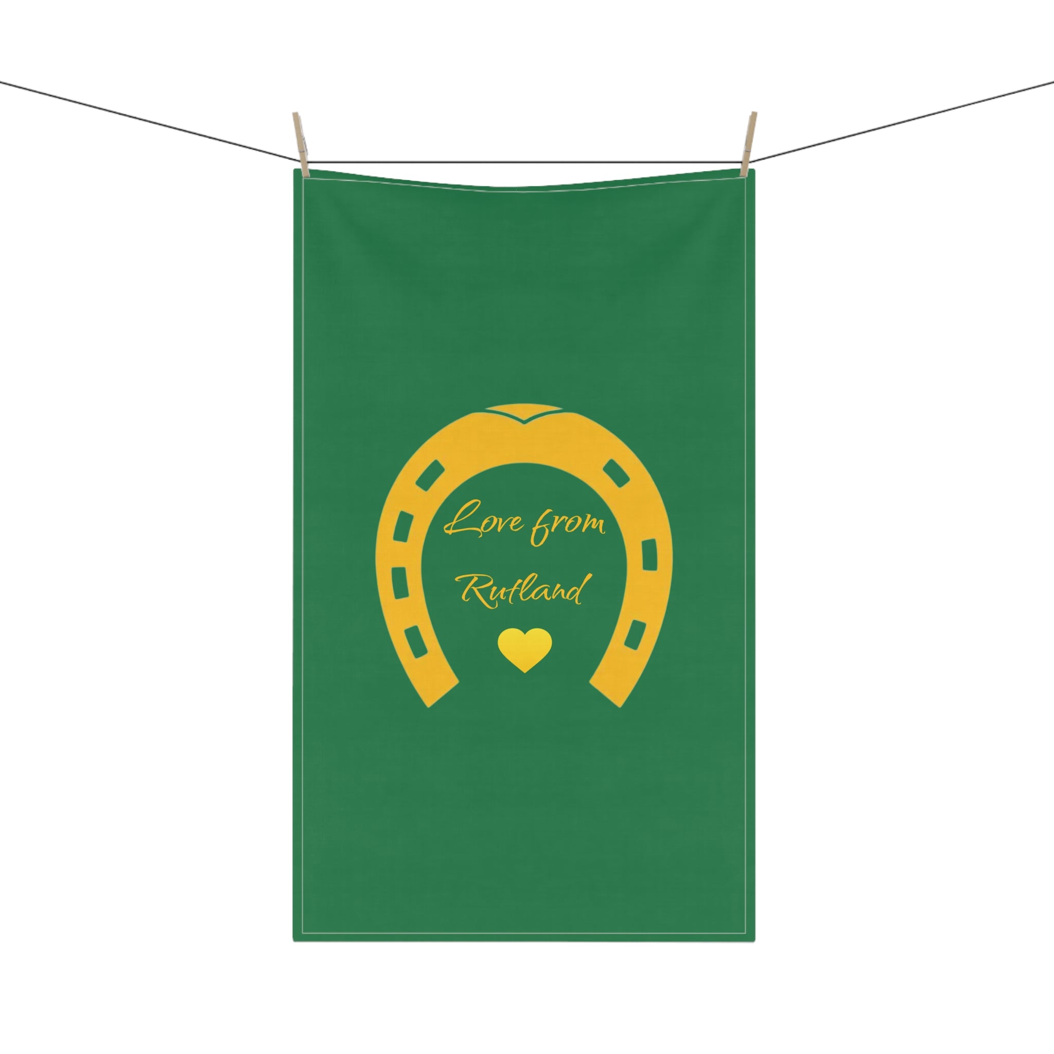 Heart & Horseshoe Tea Towels (cotton, poly)